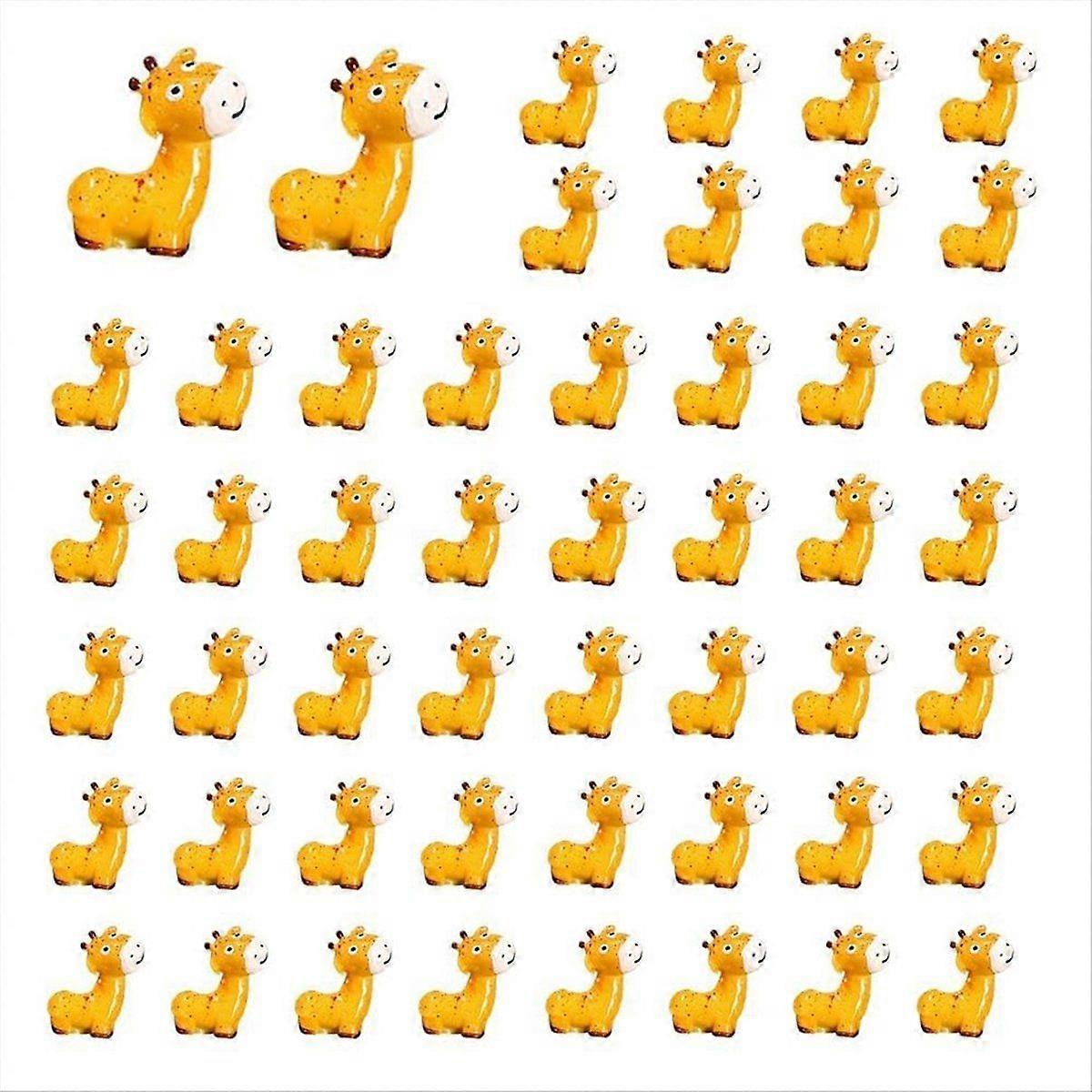 50PCS Mini Jungle Animals Figurines Resin Tiny Animal Miniatures, C