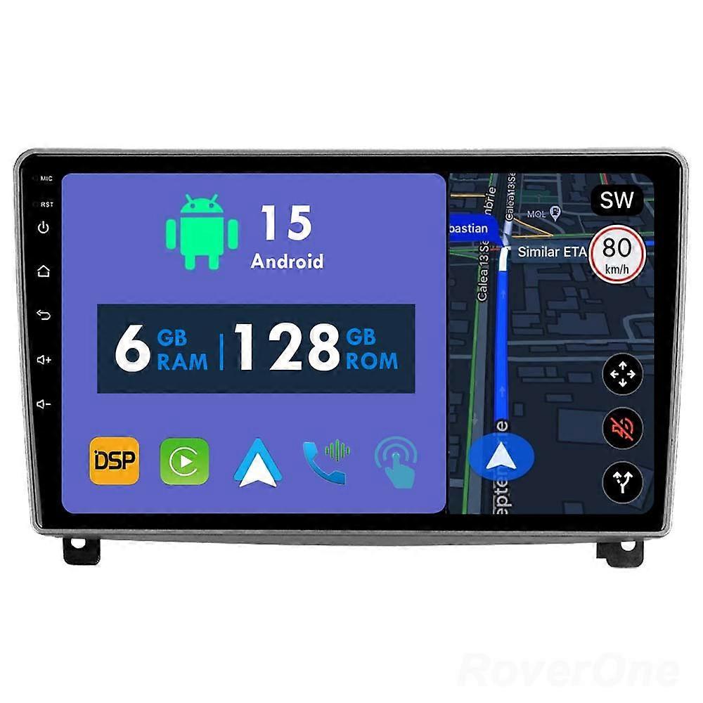 Car Radio 6G+128G CarPlay GPS Navigation Head Unit for Peugeot 407 1 2004 - 2011 Android Auto Bluetooth Stereo Touch Screen
