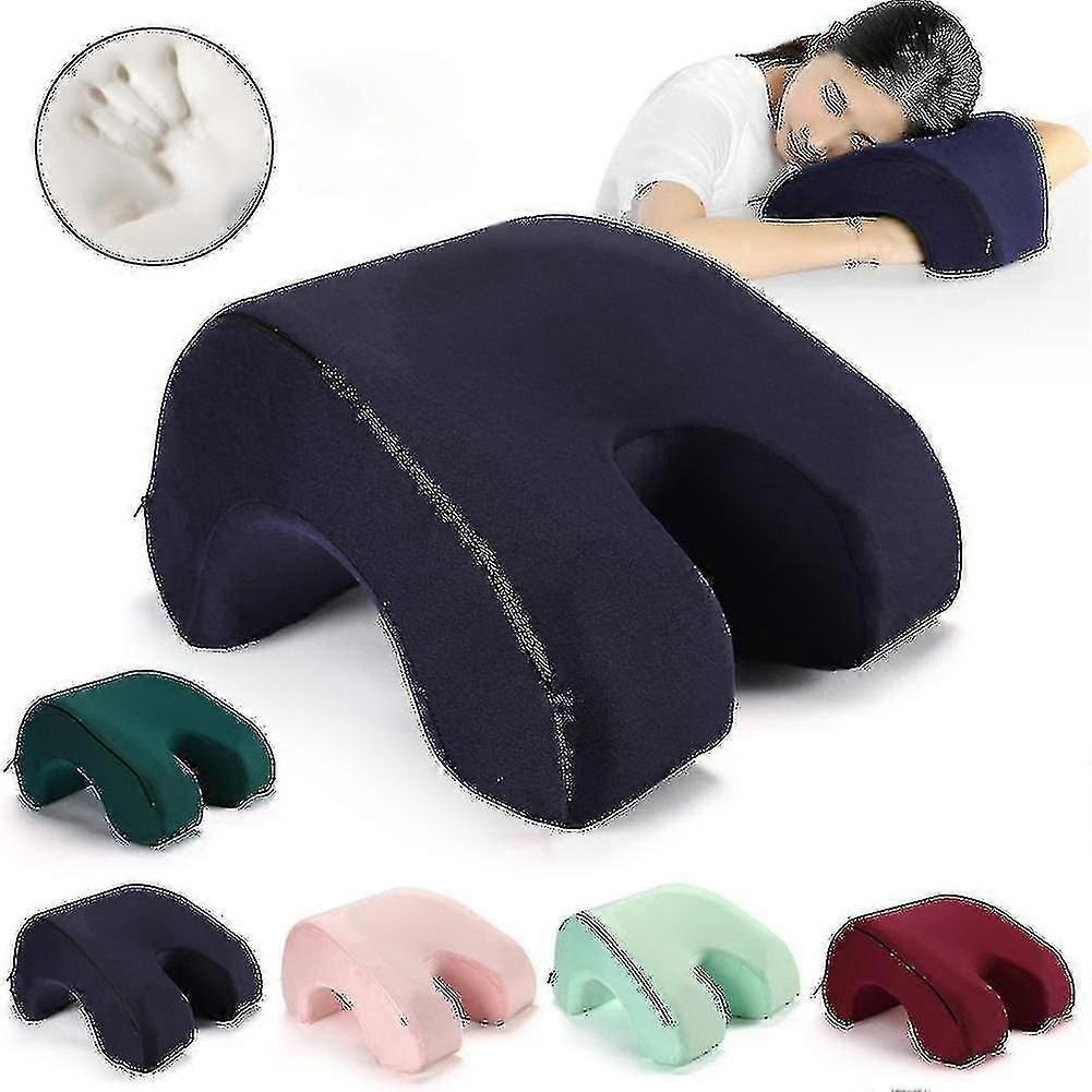Nap Pillow Memory Foam Noon Sleeping Pillow School Officetable Desk Pillow Breathable With Sunken Fo