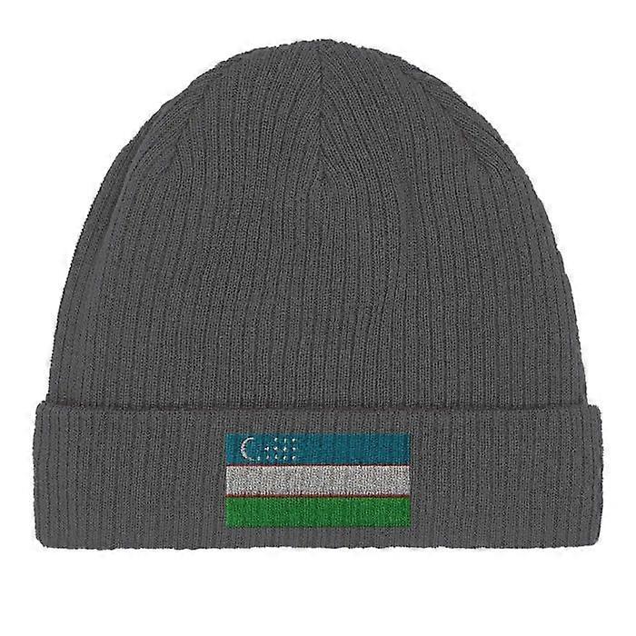 Uzbekistan Flag Cap in Gray