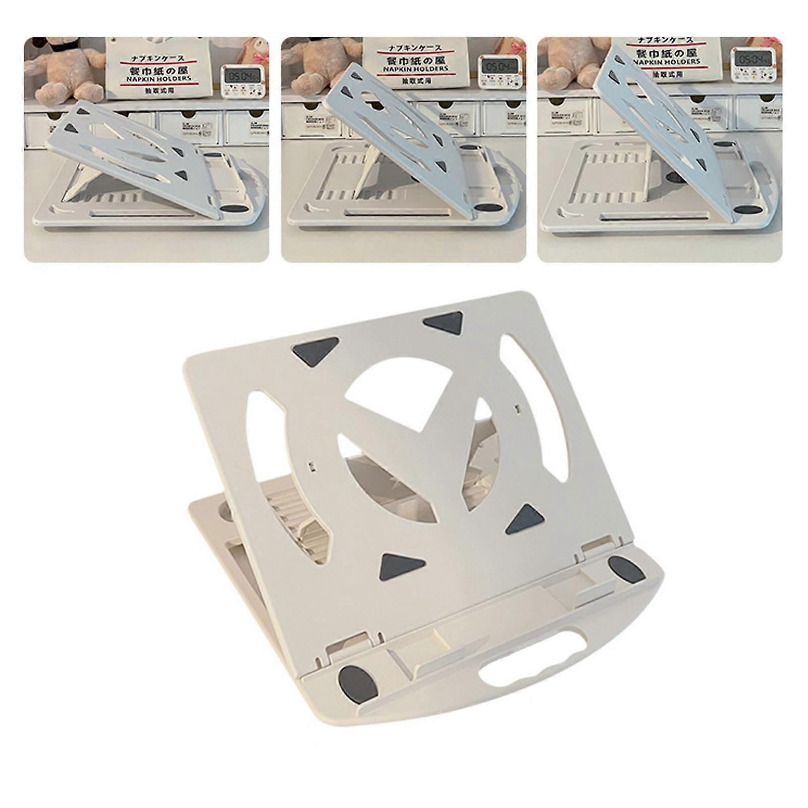 Adjustable Laptop Stand Desktop Foldable Lift Portable Notebook Cooling Holder White Y Type with Mobile Phone Bracket 