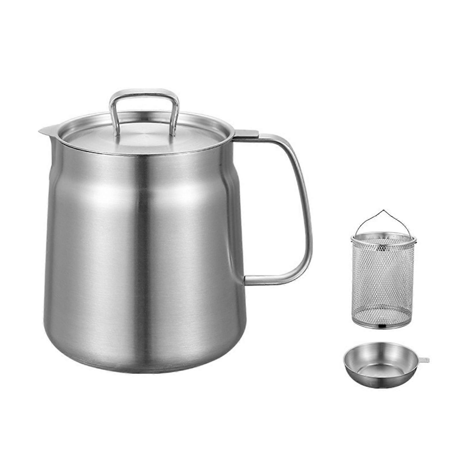 Expert Oil Filter Container With Accuracy Net And Broadmouth Plan Perfect For Household Cooking Waste Disposal  2L