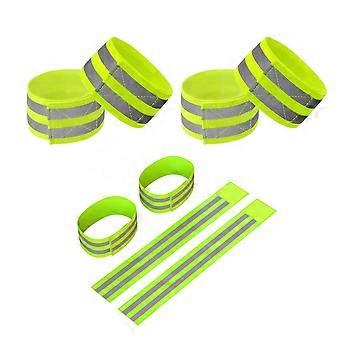8Pcs Reflective Running Armbands Adjustable Safety Reflective Strap Safety Reflectors Reflective Wristband for Cycling Multicolor
