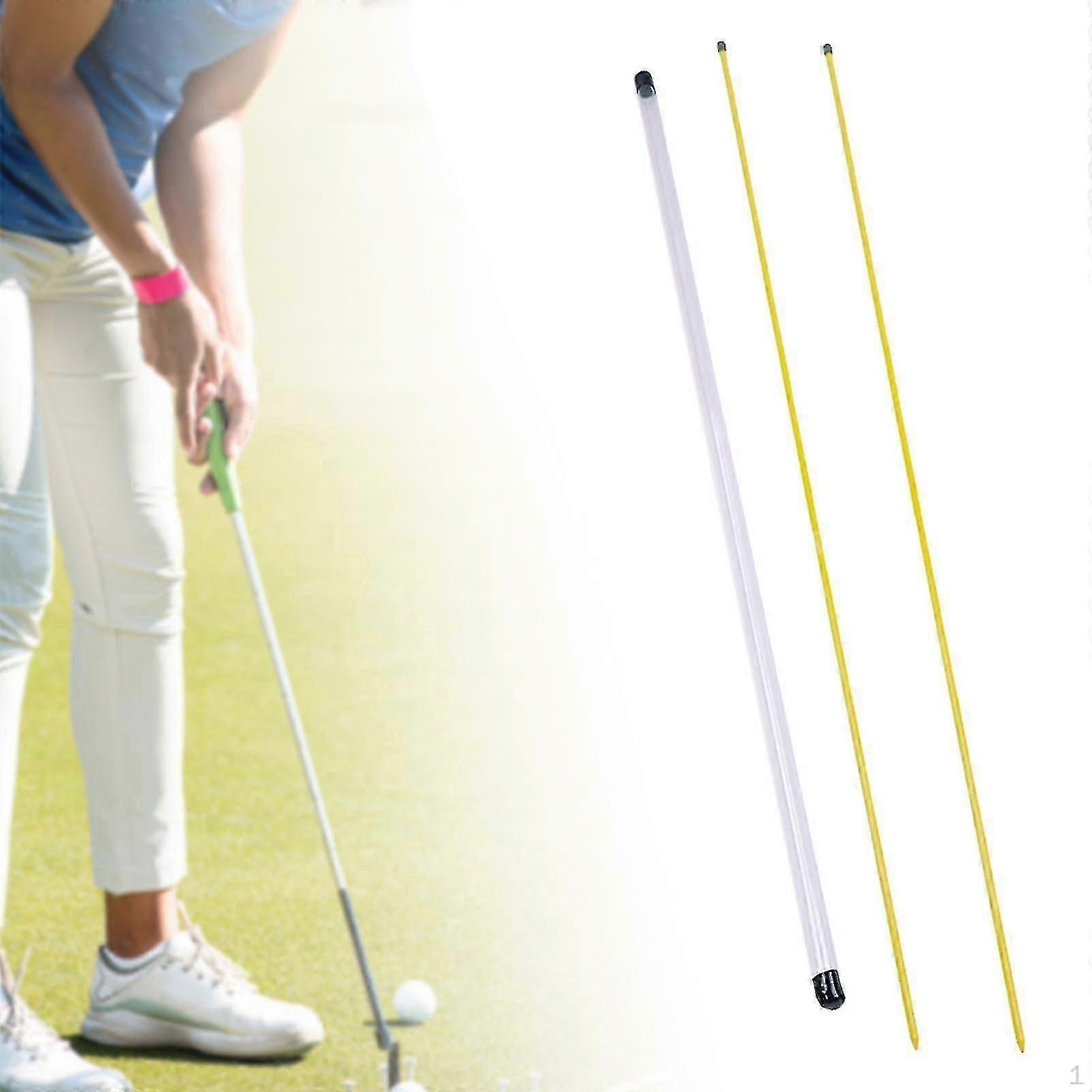 2 Pieces Golf Alignment Sticks with Storage Tube for Full Swing Practice