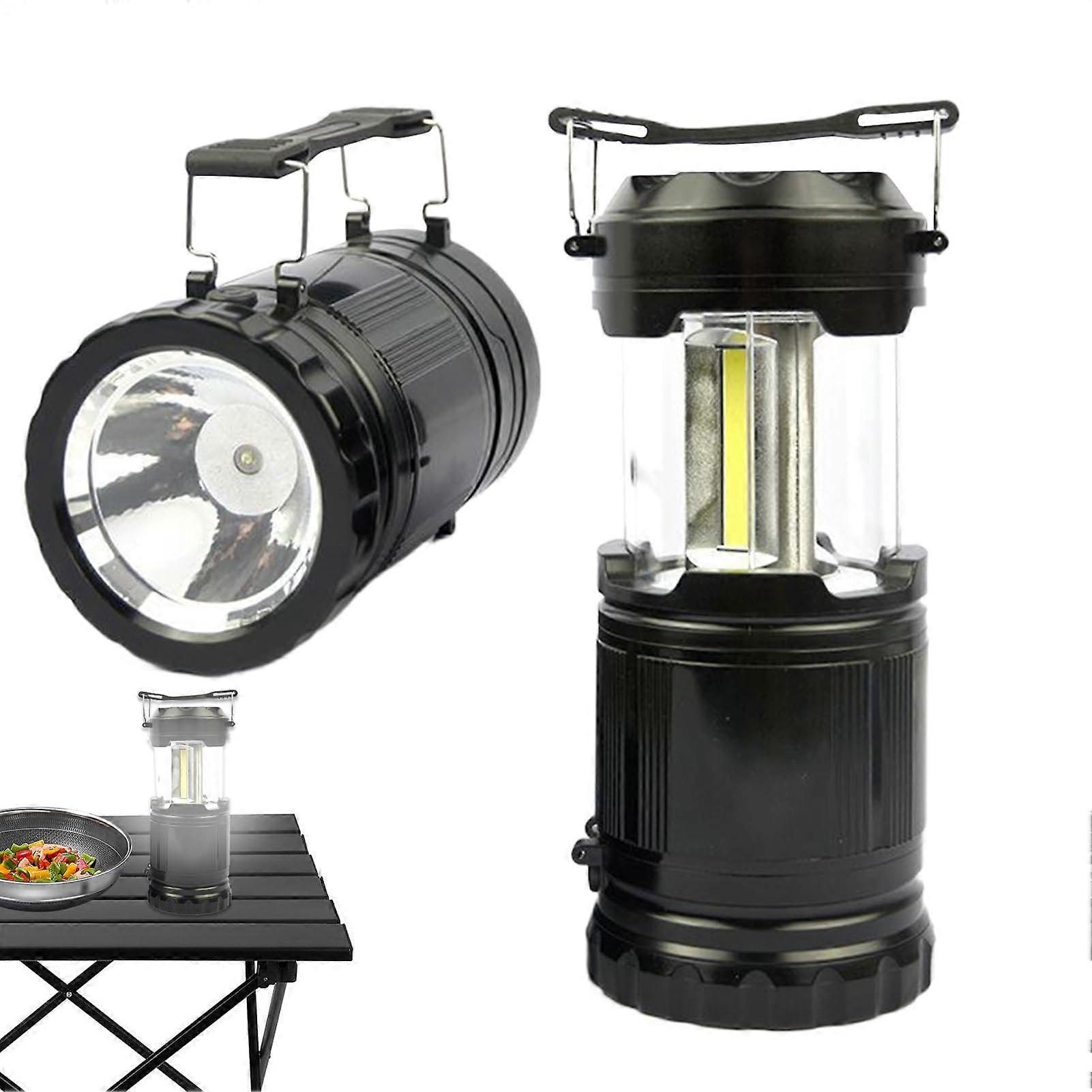 Camping Lantern Telescopic LED Flashlight for Power Outages with Hook and Handle Outdoor Lighting for RV Travel Hiking