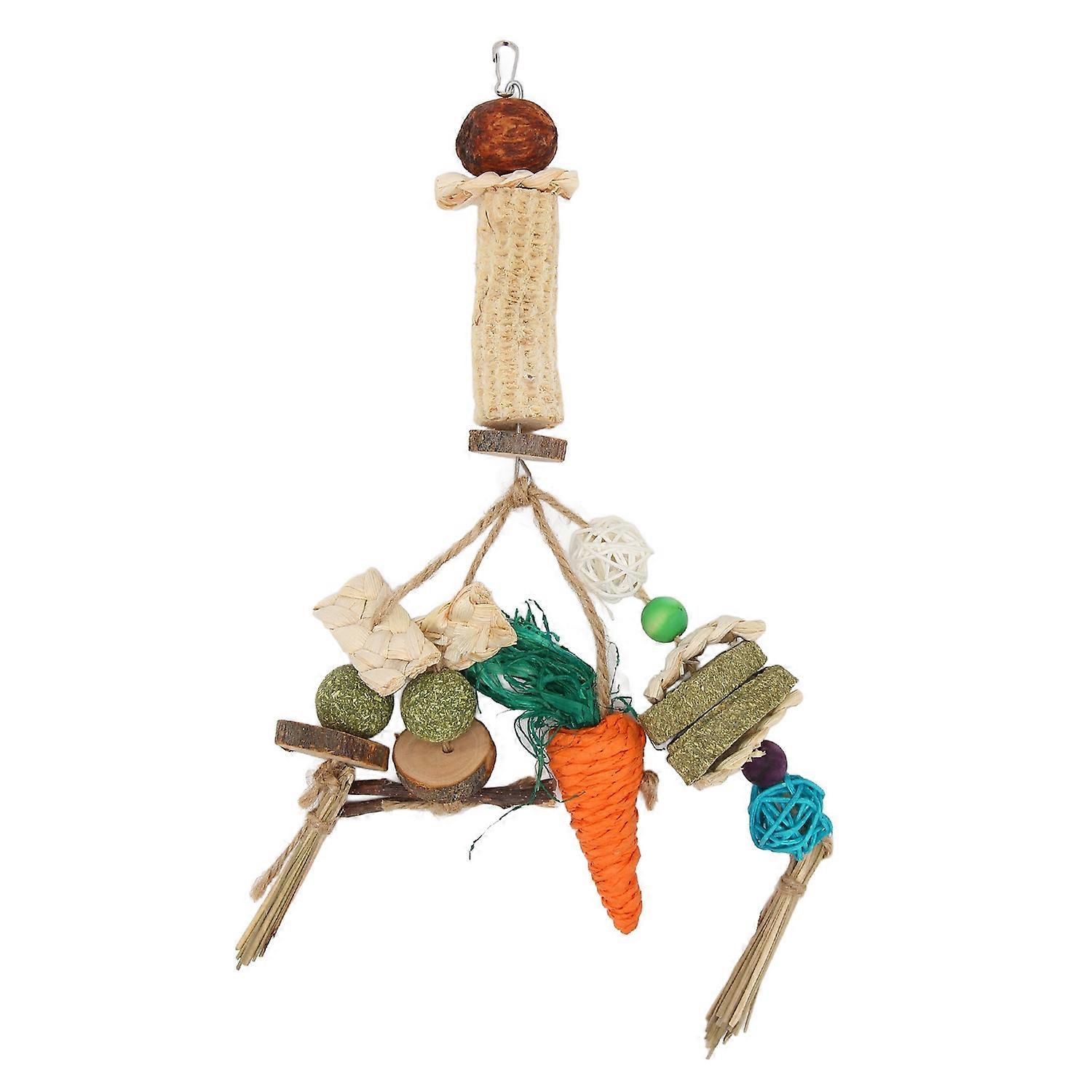 Rabbit Cage Hanging Chew Toys Rabbit Teeth Grinding Chew Toys for Guinea Pigs Chinchillas Hamsters R