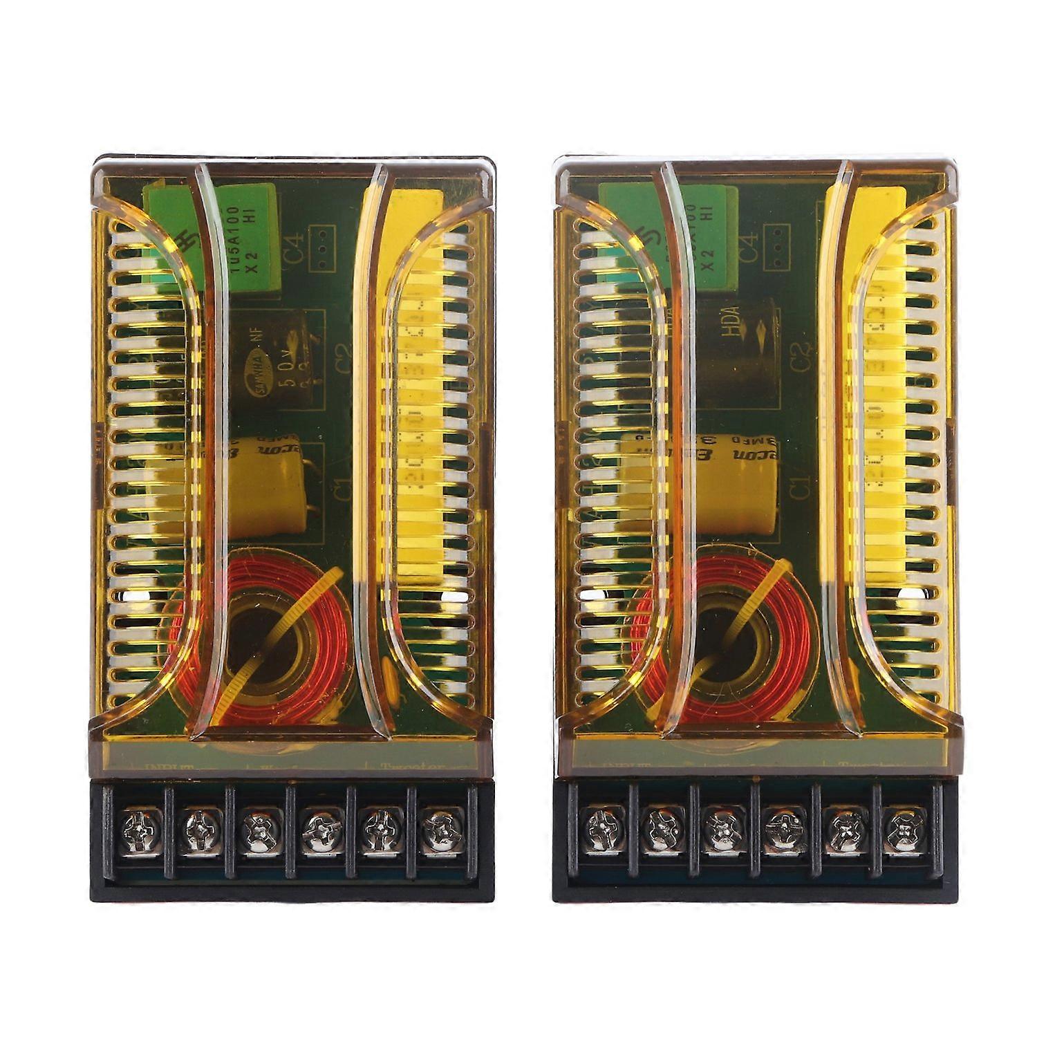 1 Pair Car Audio Crossover 2 Way Overcurrent Protection Reasonable Line Universal for Vehicle