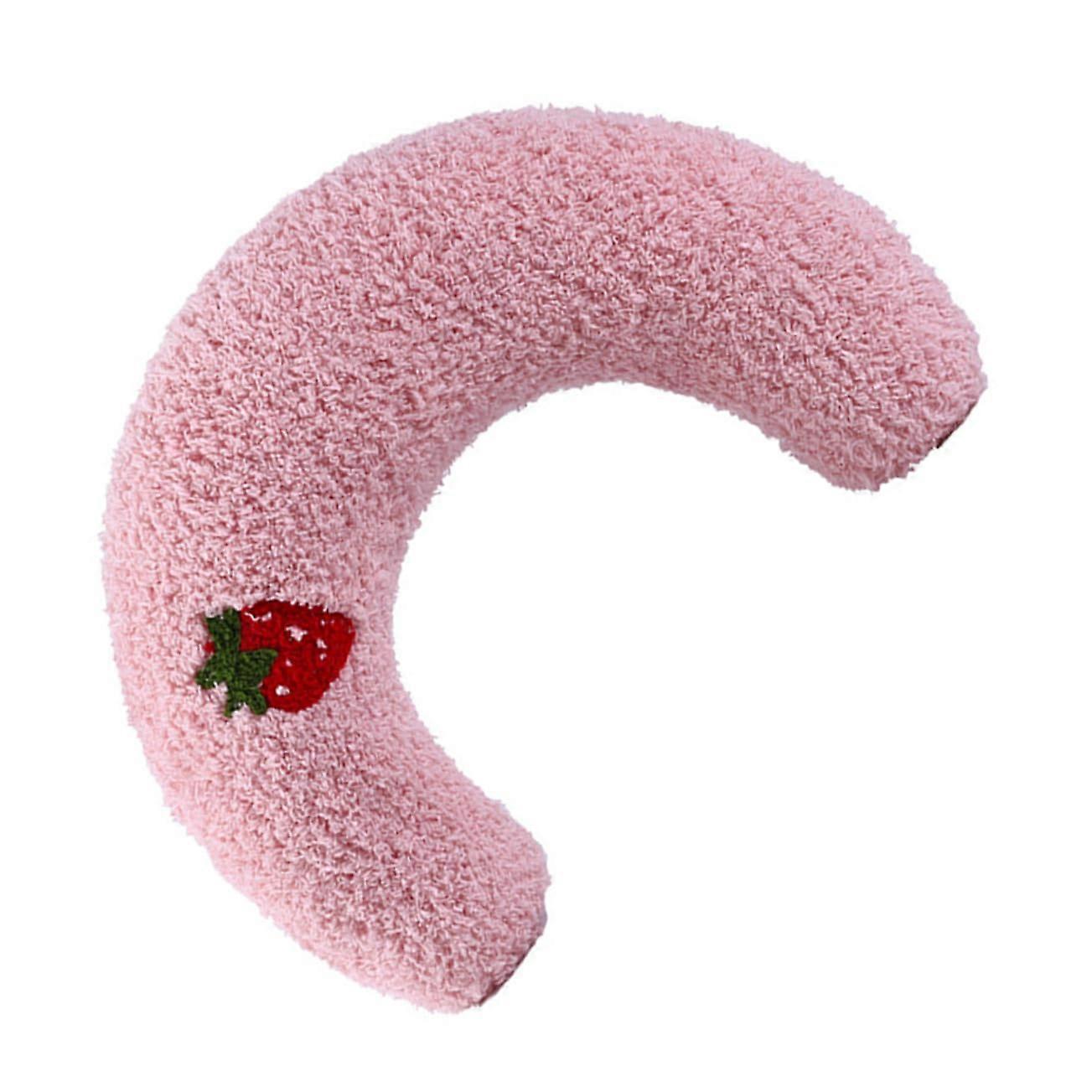 Cat UShaped Neck Pillow with Soft Cushion for Deep Sleep and Travel Support – Pink Kitten Design