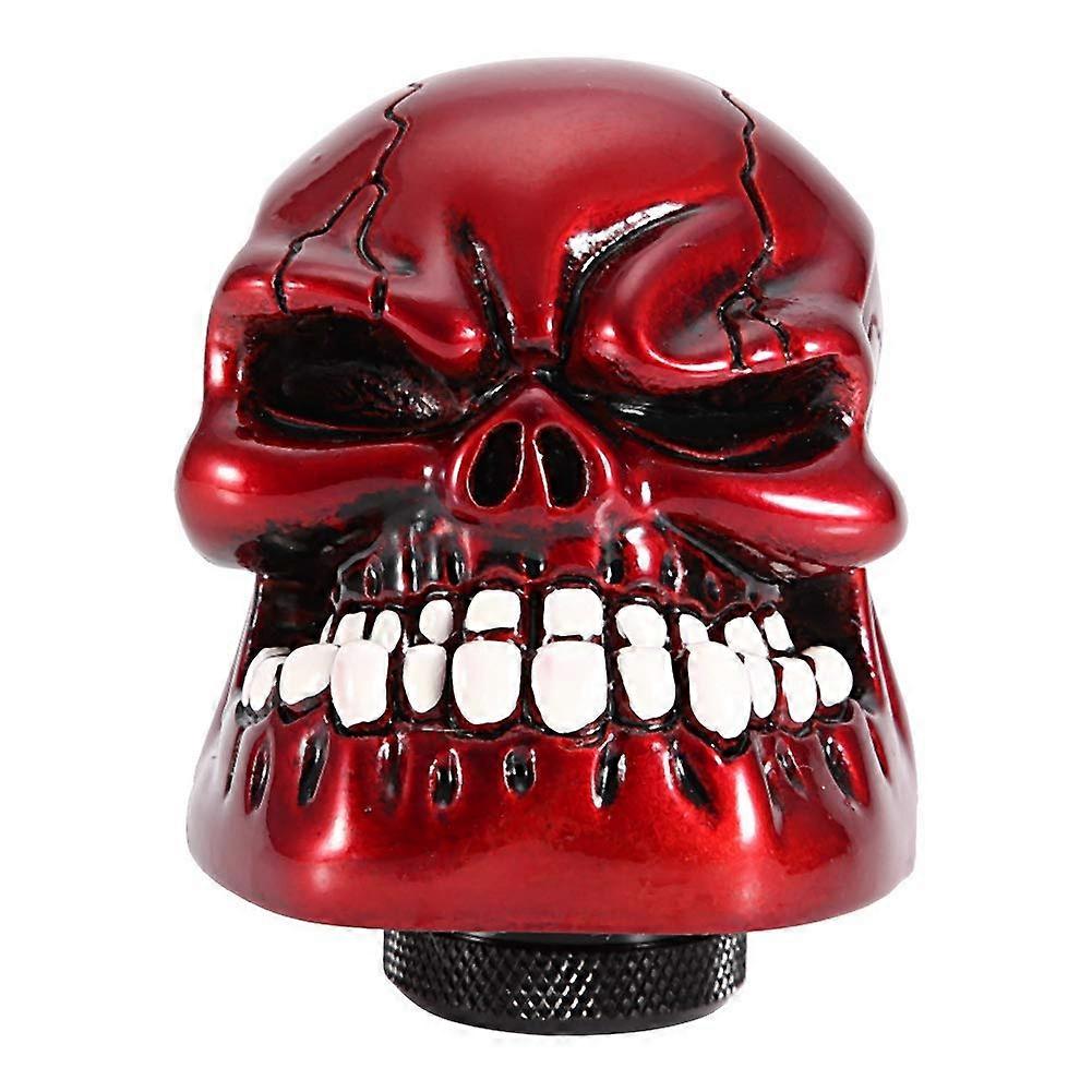 Car Gear Shift Knob Skull Head Universal Manual Shifter Lever Stick for Auto Modification Red