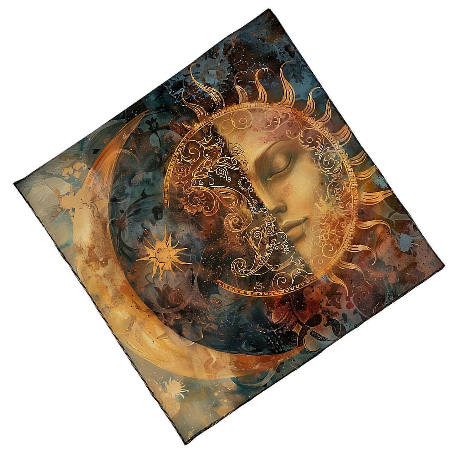 Artistic Tarots Reading Cloth Durability Velvets Mats Reusable Mats for Tarots Enthusiasts and Collector  75x75cm