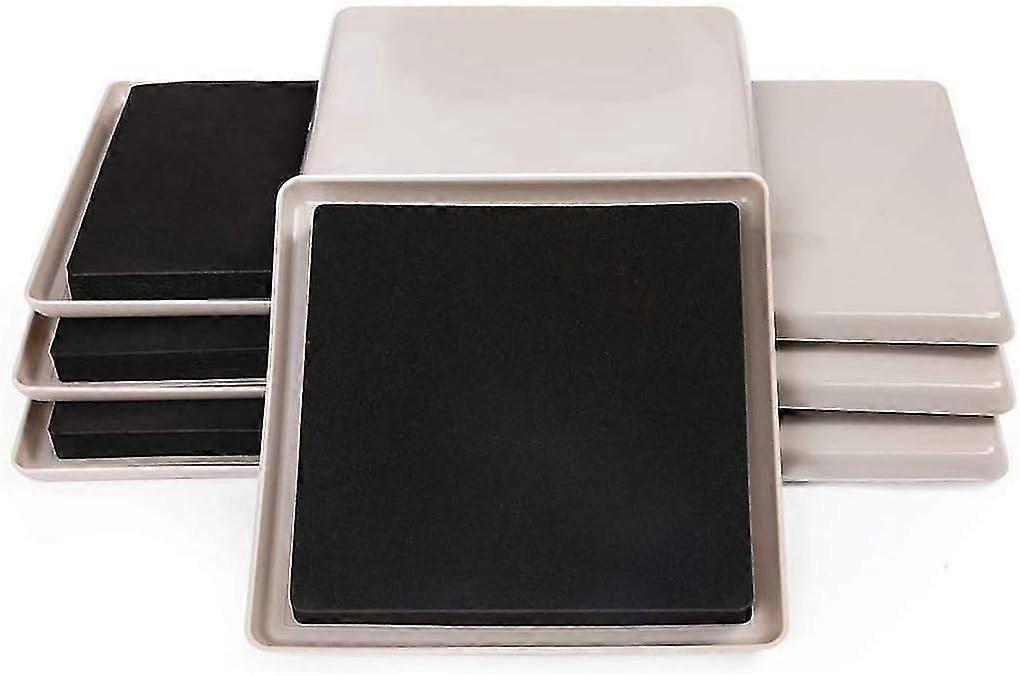 Furniture Sliders for Carpet Heavy Duty, 8 Pack 3.5 Inch Square Reusable Pads