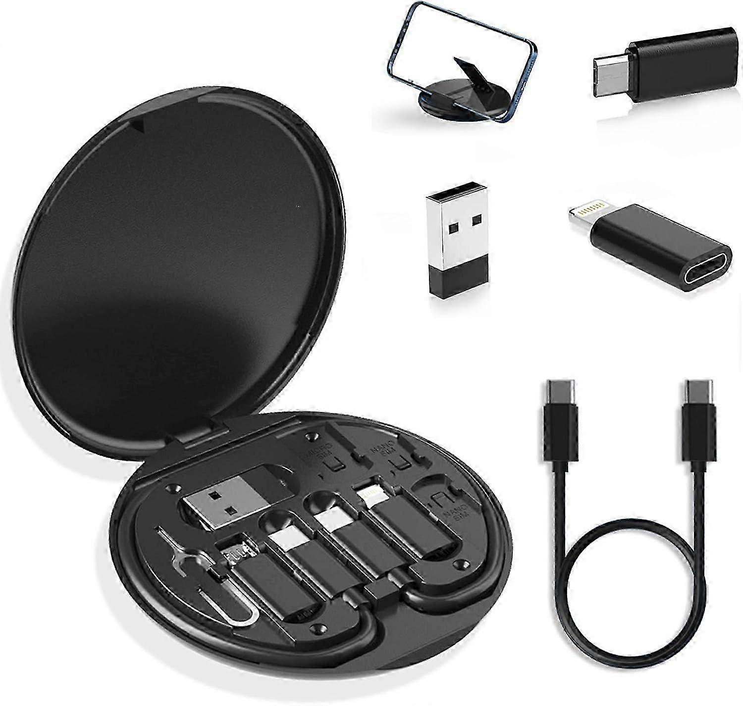 Multi-Ladeadapterkabel-Set, SIM-Karten-Konverterset, USB-C-auf-Micro-Adapter und Phon hk