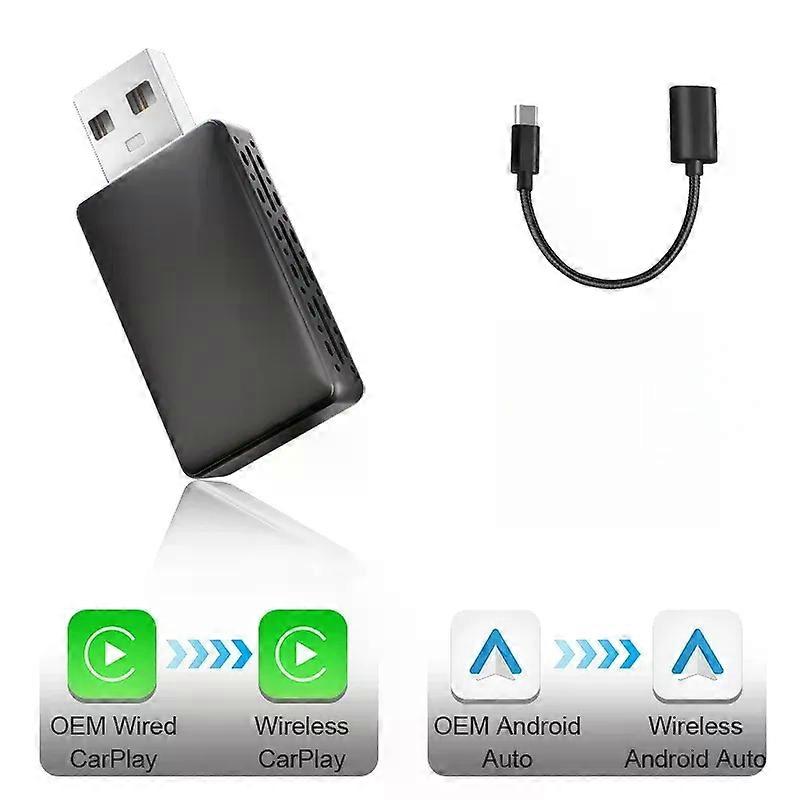 2025 carplay Android Auto 2 in 1 Wireless Adapter Smart AI Box Car Wired Android Auto To Wireless USB Dongle for Toyota Volvo