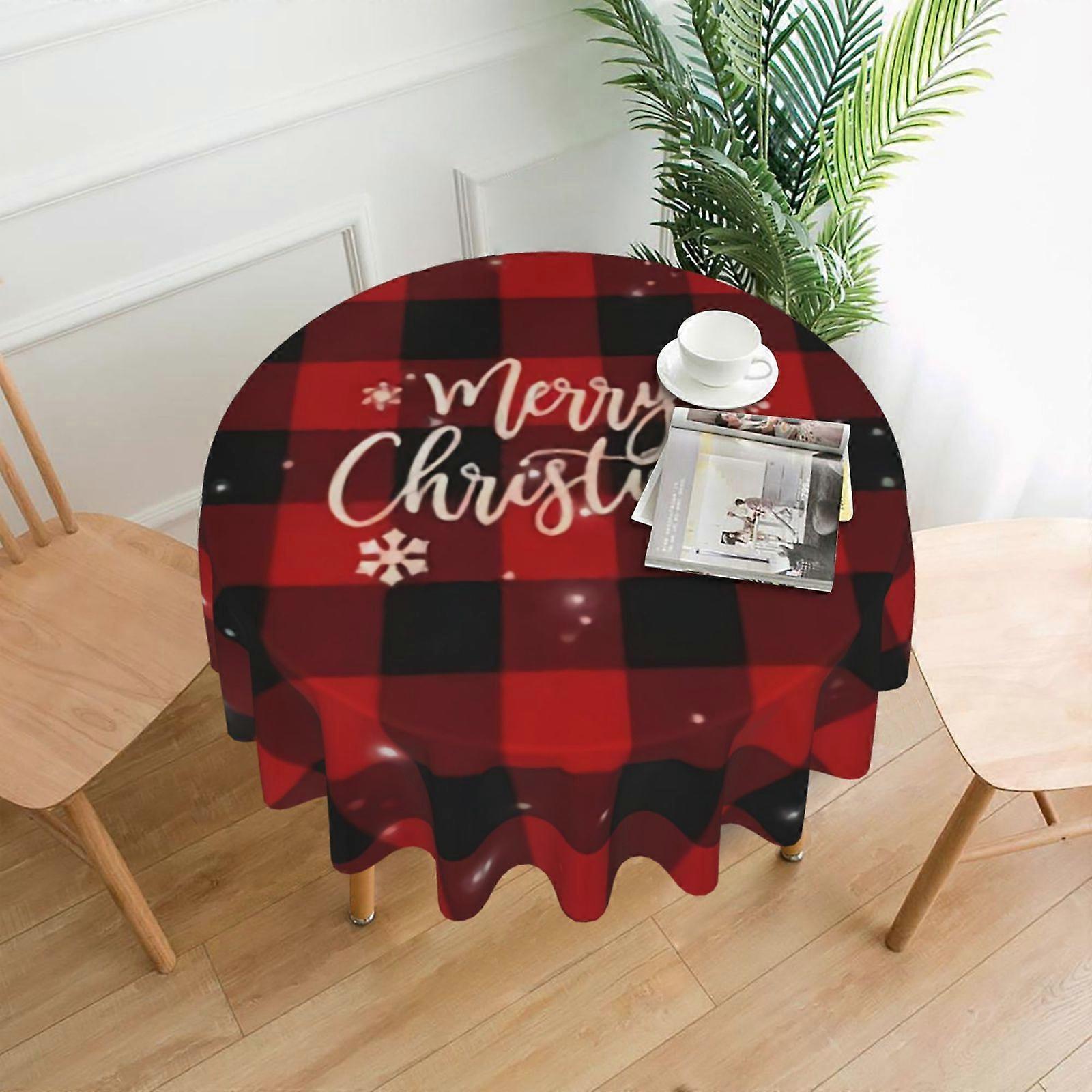 Christmas Pliable Rectangular Tablecloth, Water Resistance Antiwrinkle Spillproof Soft Fabric, compatible with 60in Dining Table
