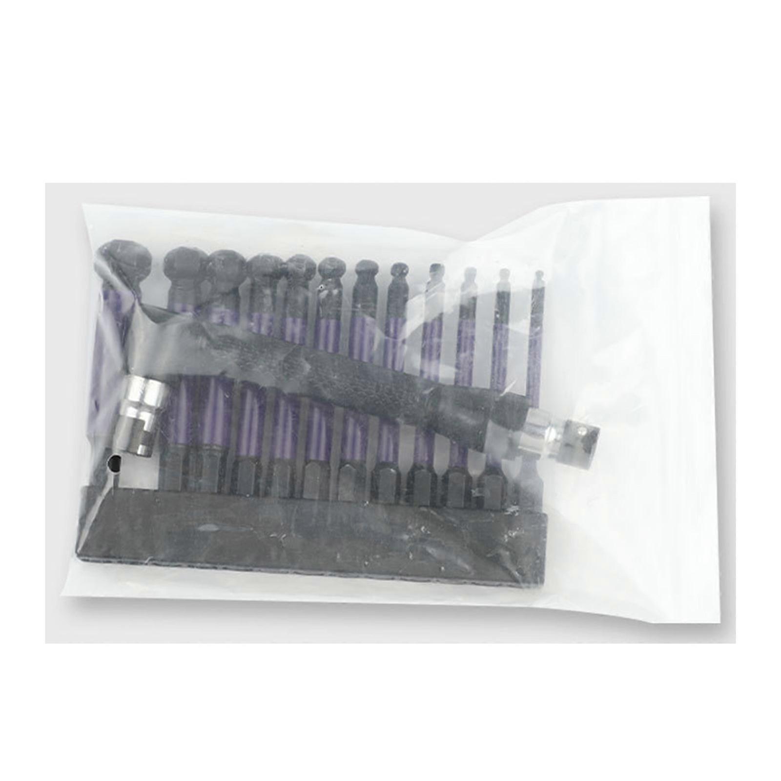 13pc Ball Head Inner Hexagonals Screwdriver Bit  Socket Set Mini Screwdriver Bit Set for Auto Repairs Multicolor