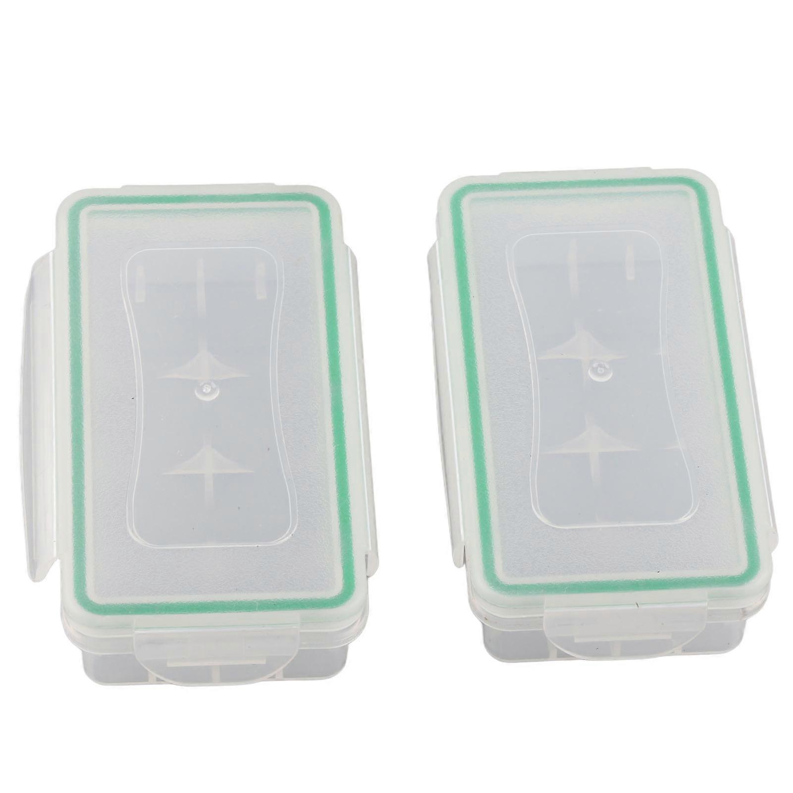 2PCS 18650 Battery Storage Box Case Holder Waterproof Batteries Protector Cover