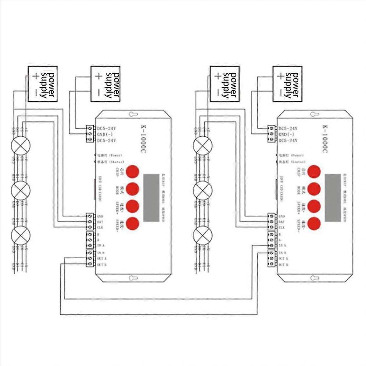 3X K-1000C Controller K1000C WS2812B WS2811 APA102 T1000S WS2813 LED 2048 Pixel Program Controller D