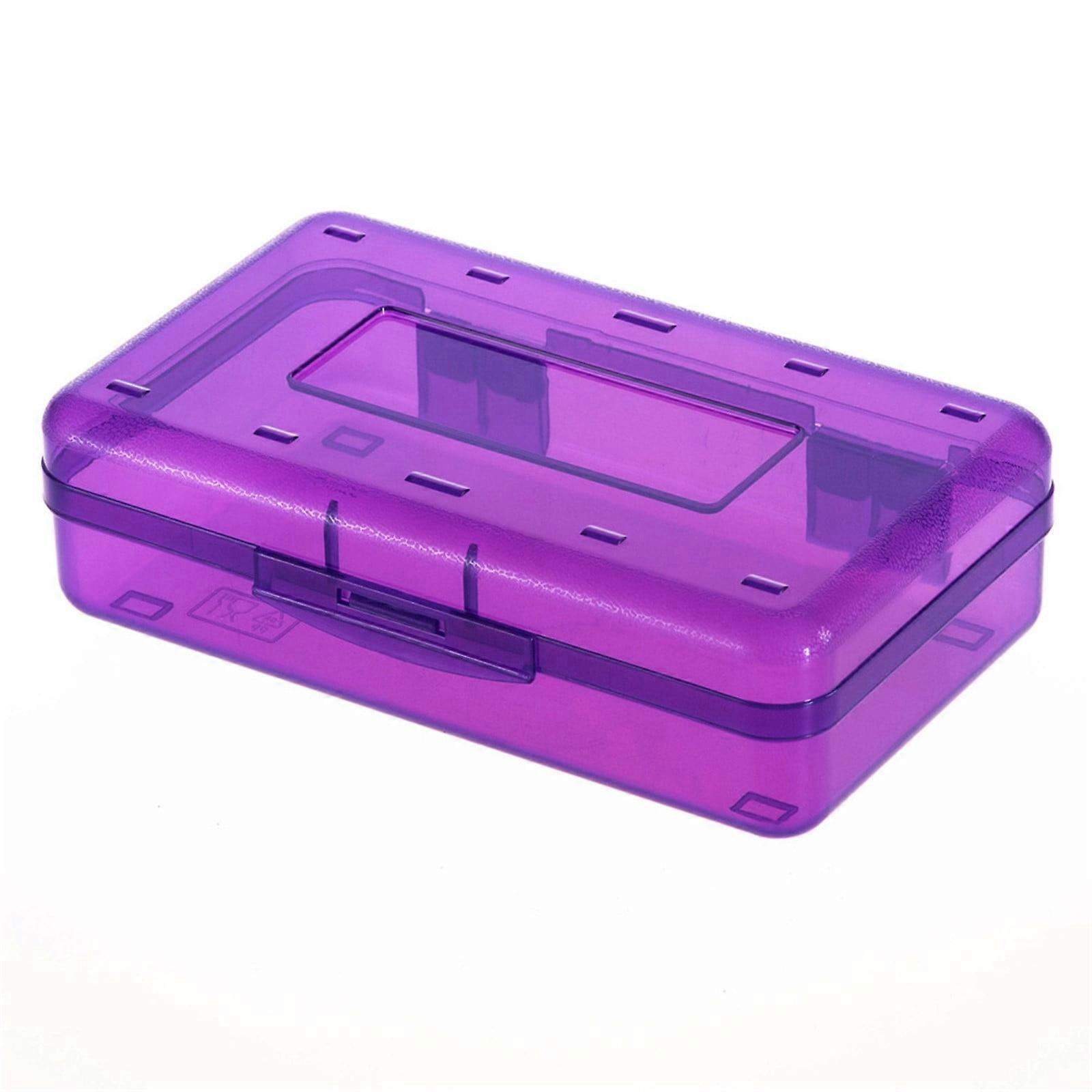 Donemore Clear Plastic Pencil Box, Large Capacity with Snap-tight Lid, Office Supplies Storage Organizer Box Stackable Design and Stylish