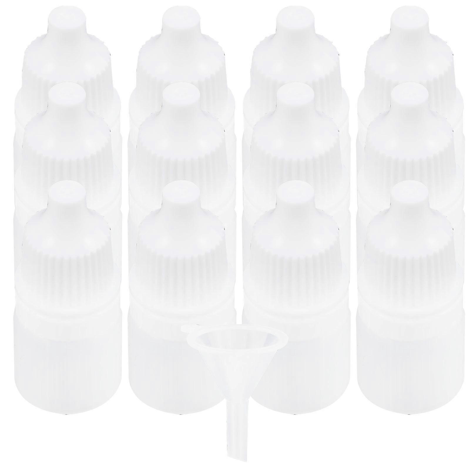 Eye Dropper Bottle White Plastic Dropper Bottles for Storage 12Pcs