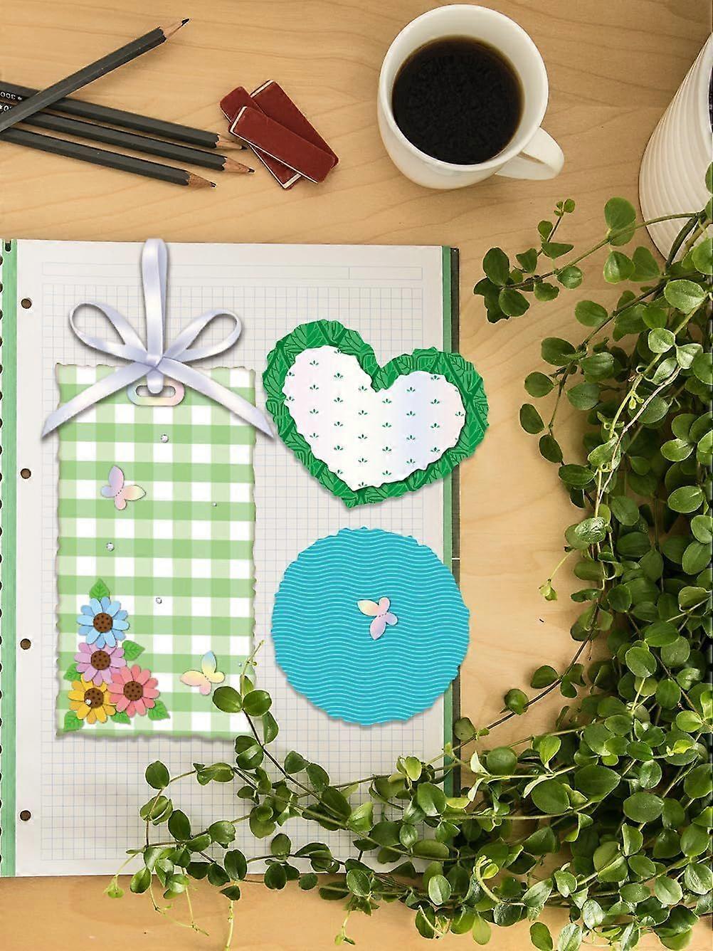 2Pcs Tag Theme Decorative Embossing Card Rectangle Carbon Steel Cutting Dies Stencils DIY Craft Scrapbooking Tool for DIY Embossing Photo Paper Dies M