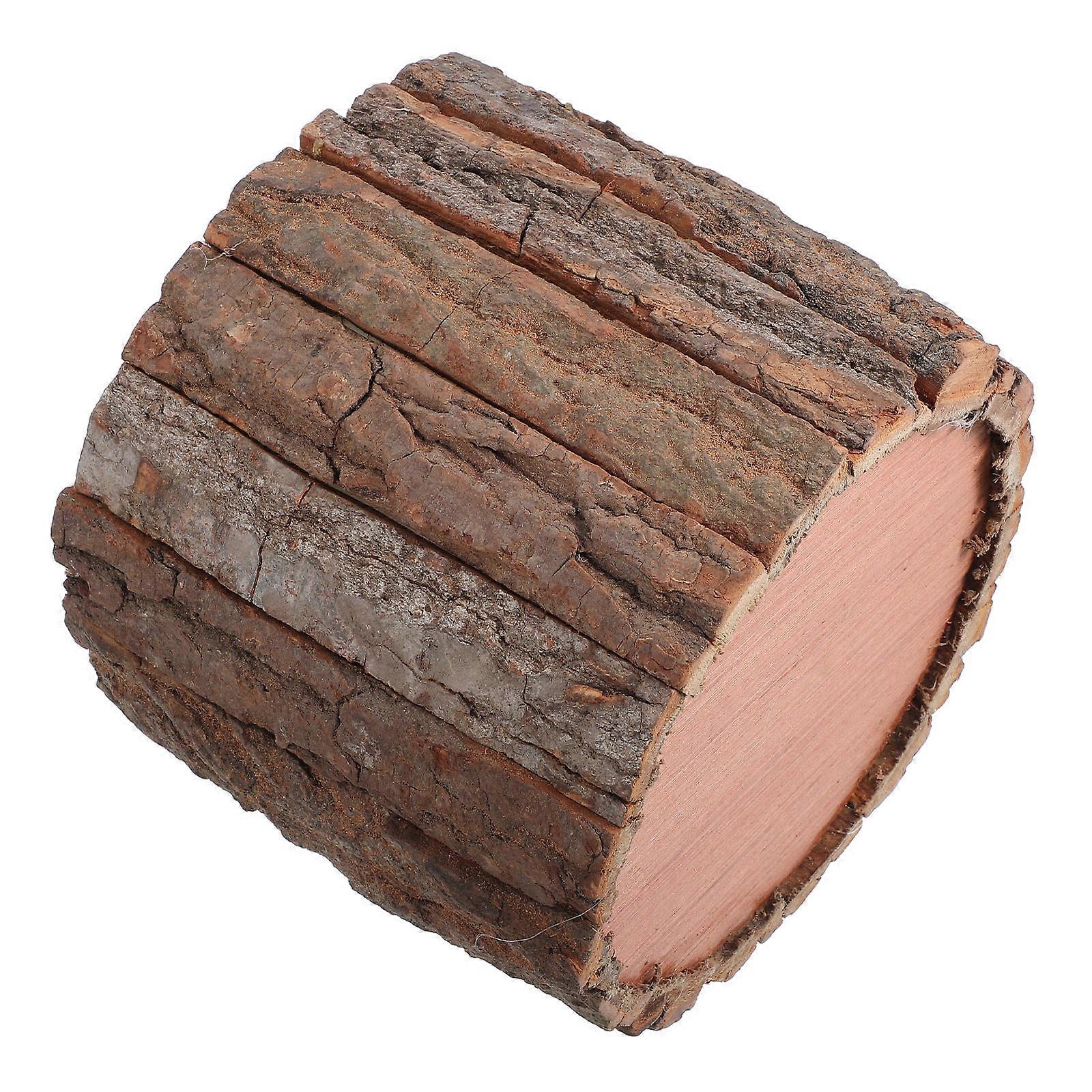 Rustic Flower Vase Wood Bark Planter for Flower 1 Unique Tree Stump Decor