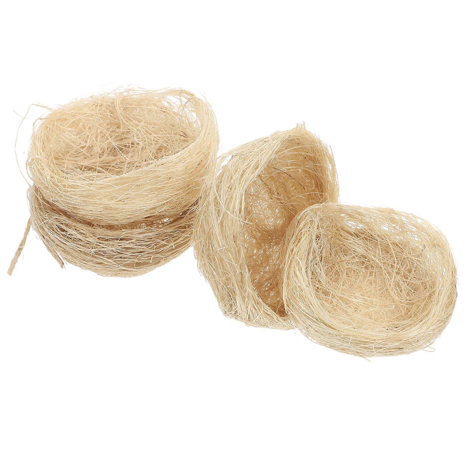 Artificial Bird Nest Pigeon Accessories Jute Handcrafted Nesting 4Pcs