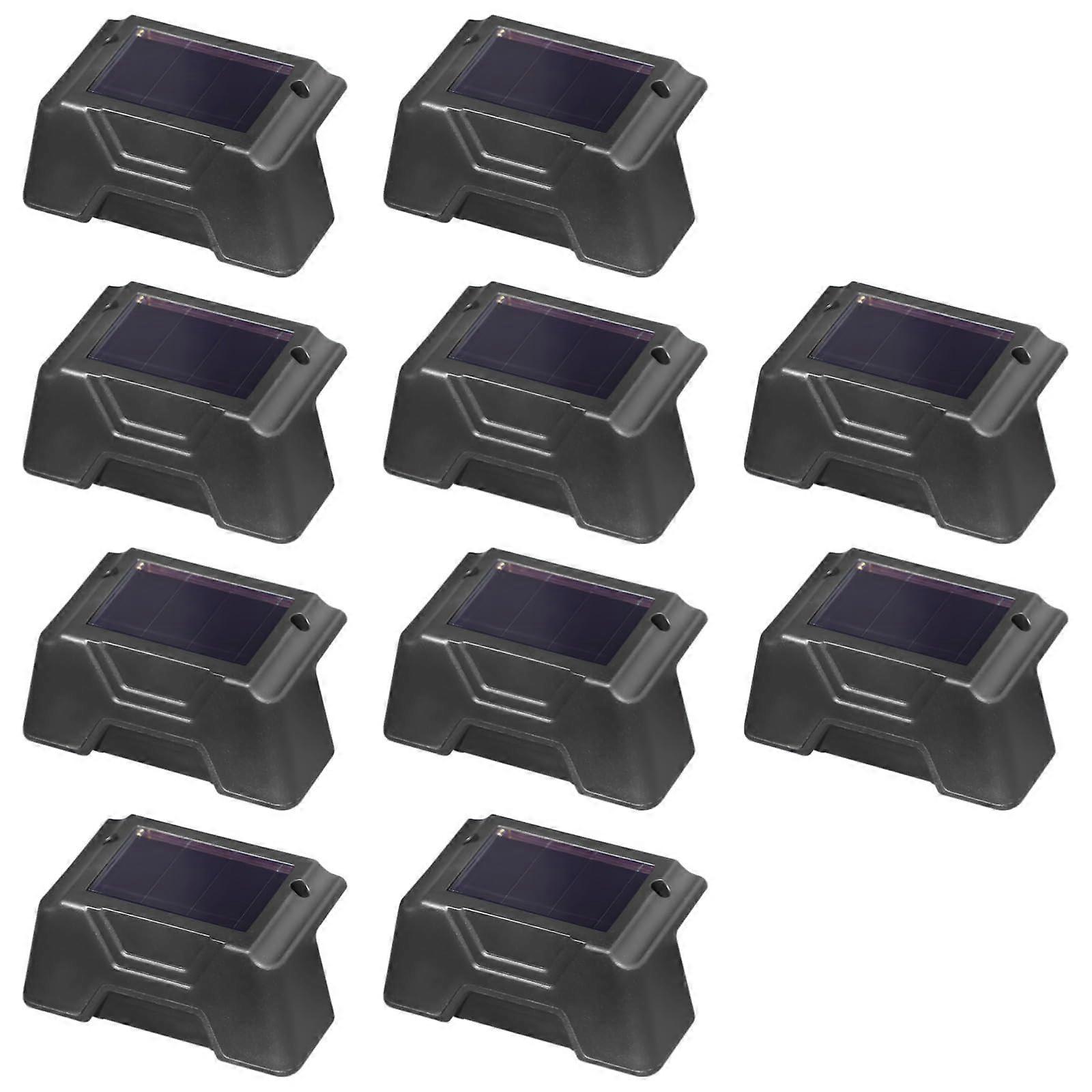 10 Solar Step Lights IP65 Waterproof with Dusk to Dawn Sensor for Outdoor Stairs and Patio