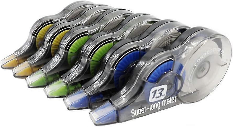 Correction Tape,6 Pcs White Out Correction Tapes, Easy to Use Applicator for Instant Corrections, 5mm x 13m White Out Tape for School Office Supplies