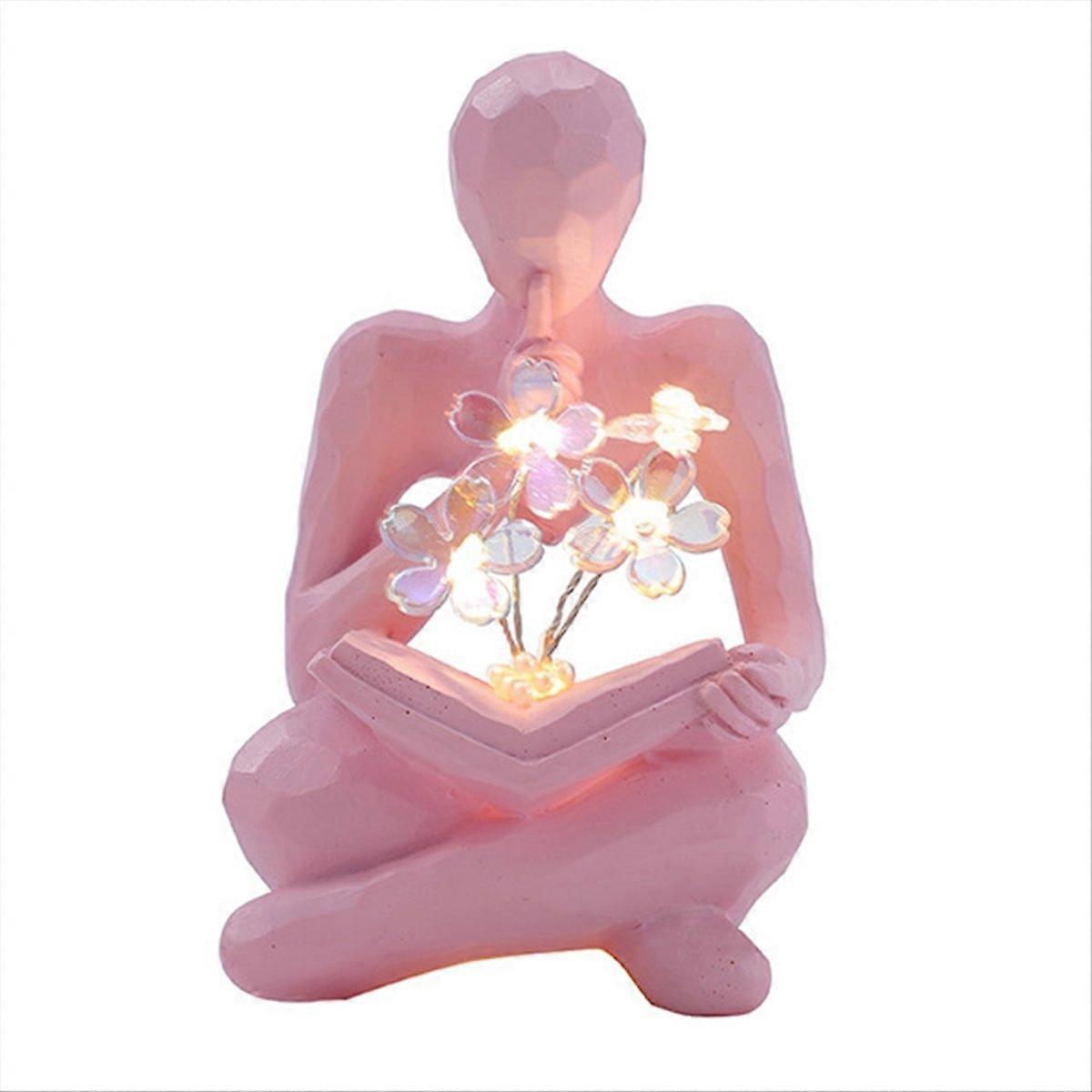 Thinkers Statue Decor Thinking Man Statue Flower Bookworms Sculpture