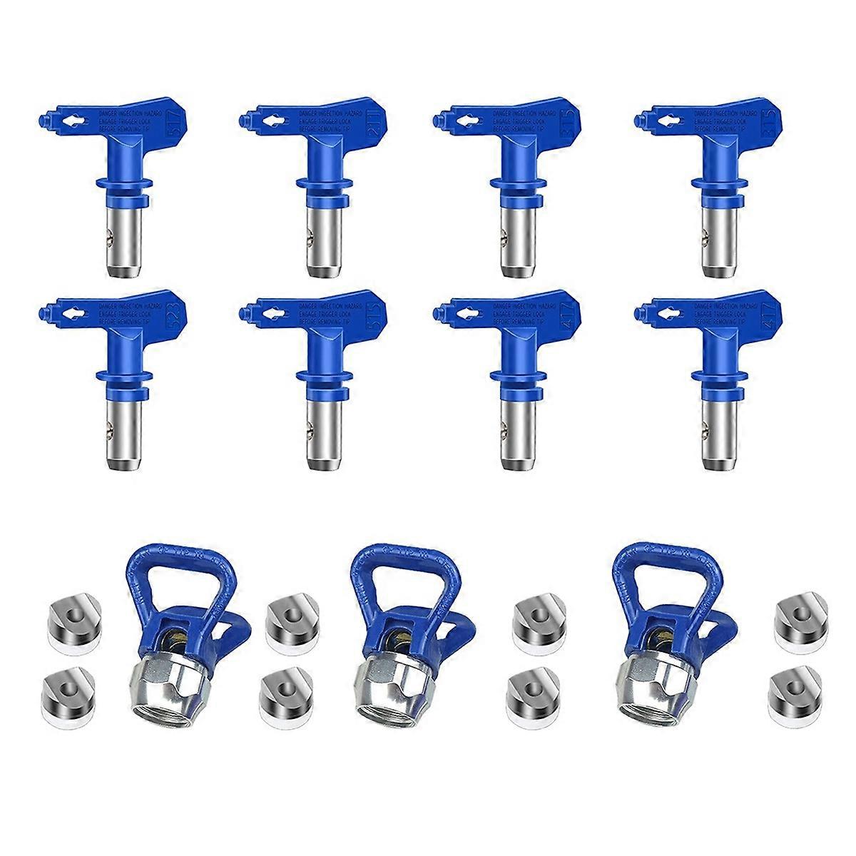 8Pcs Airless Paint Nozzles Set Reversible Tips Paint Sprayer