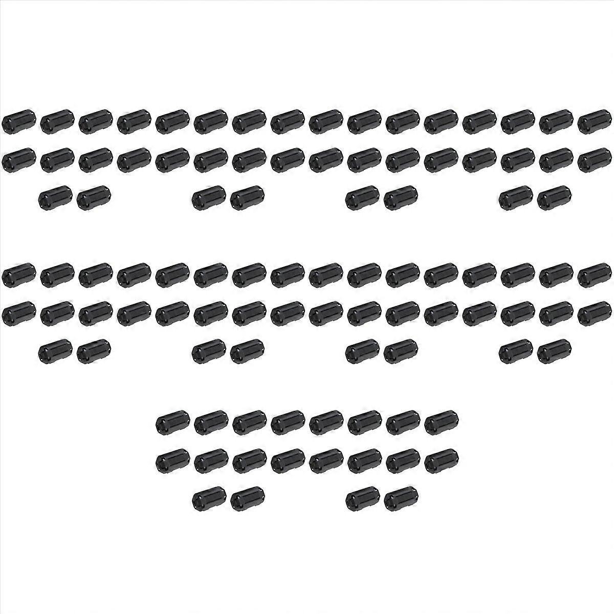 10 Pcs Movable 7mm Inner Diameter Black Ferrite Core Ring Cable Clip