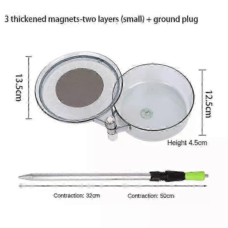 Full Magnetic Bait Tray Fine Workmanship Multi-layer Multi-angle Pull Bait 360-degree Rotation Sturdy And Durable Fishing Tools