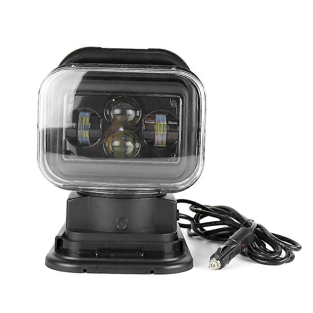 60W Remote Control LED Searchlight 360° Rotation Waterproof for SUV Boat Car Home Emergency