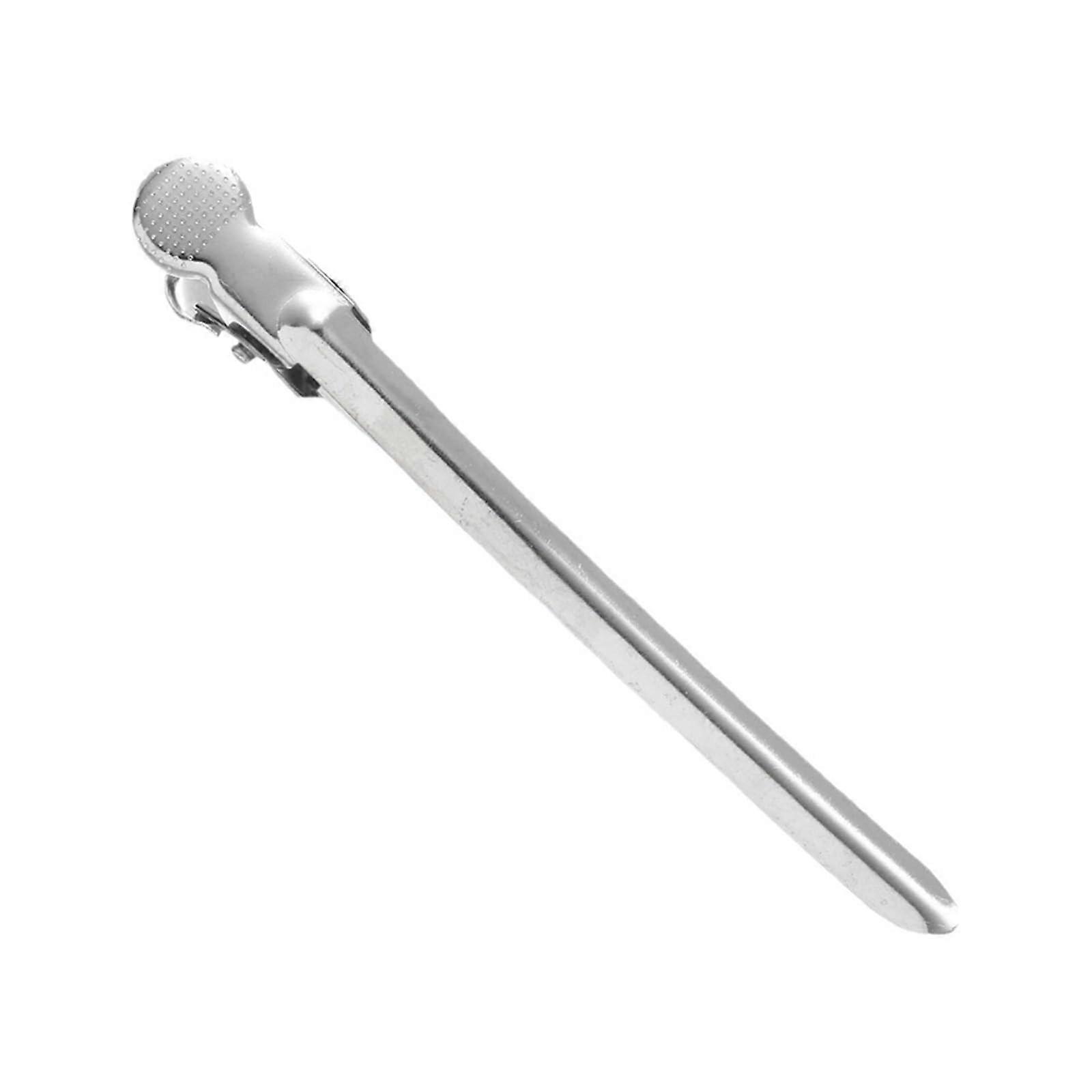 Hair Styling Clip with Stable Fit for Hair Root Volume, Ergonomic Curved Shape Light Silver