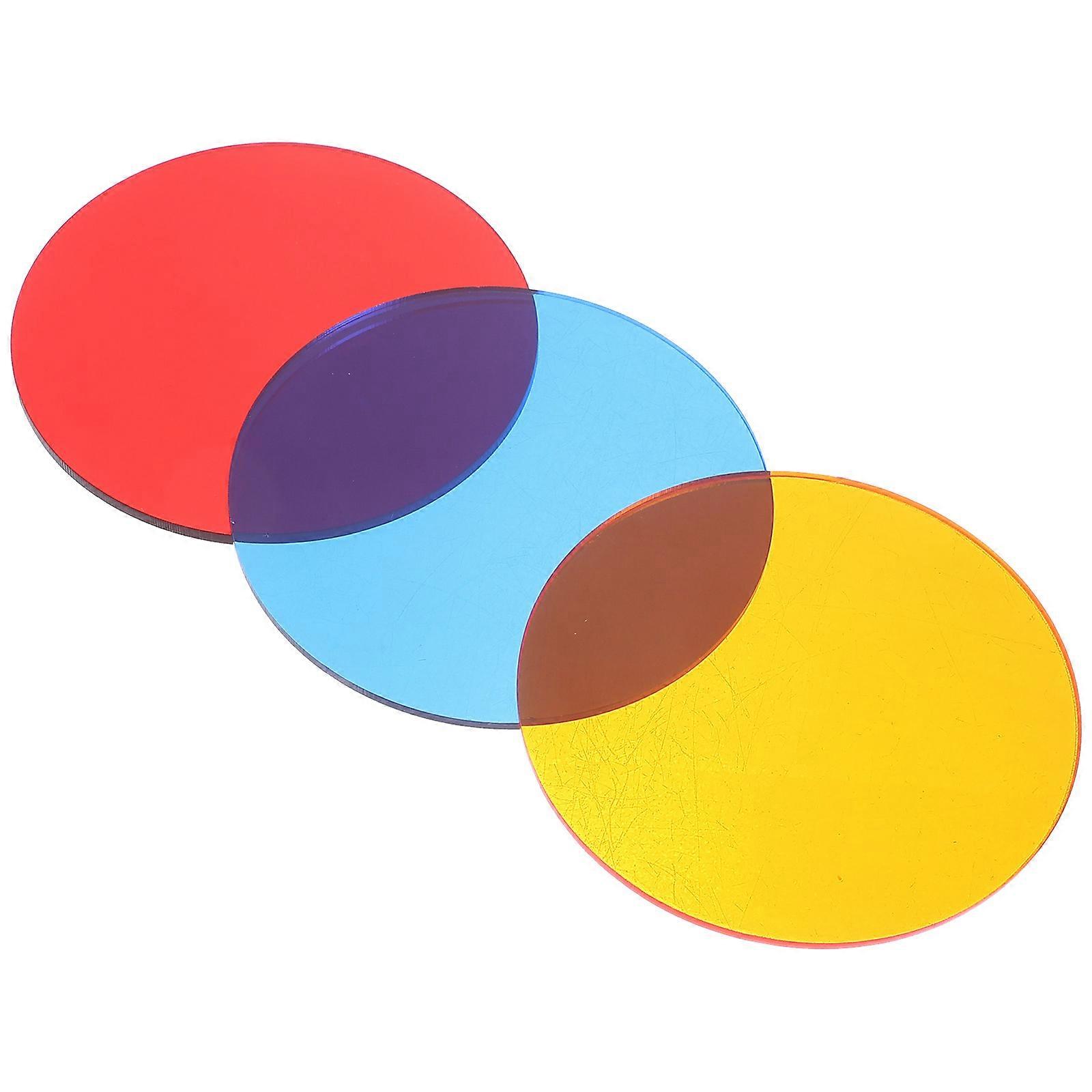 Acrylic Miniature Bases for Figure Display 3Pcs Assorted Color DIY Material