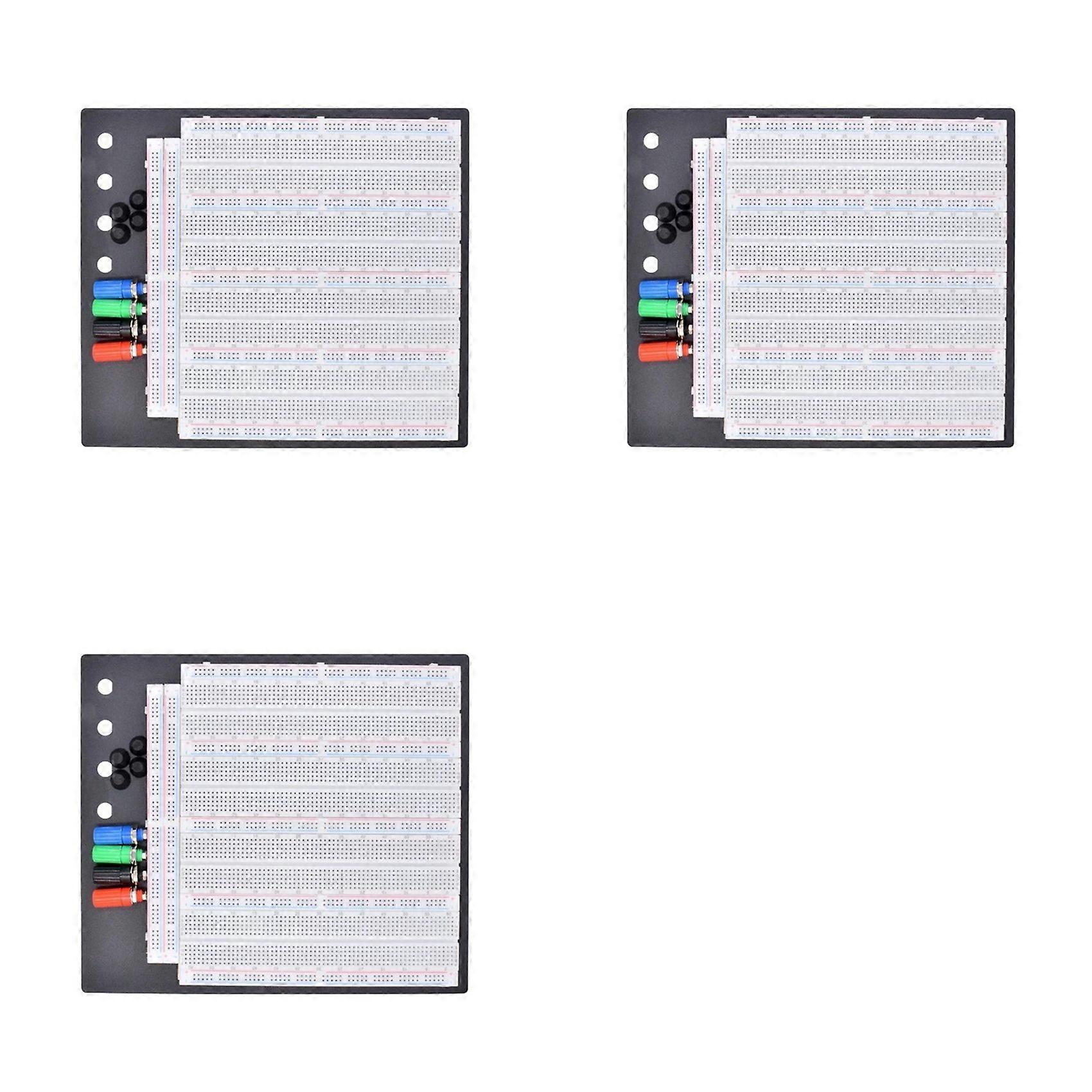 3X No Welding Solderless Breadboard Plate 3220 Tie-Points Test Circuit Board ZY-208 4Pcs 830 Points