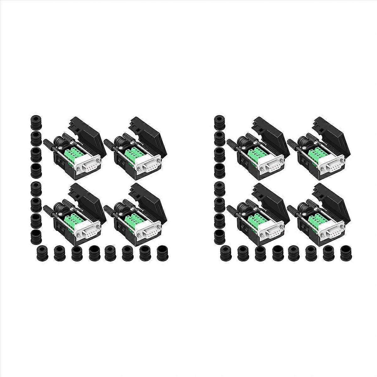 4PCS DB9 Female Breakout Connector,DB9 Solderless