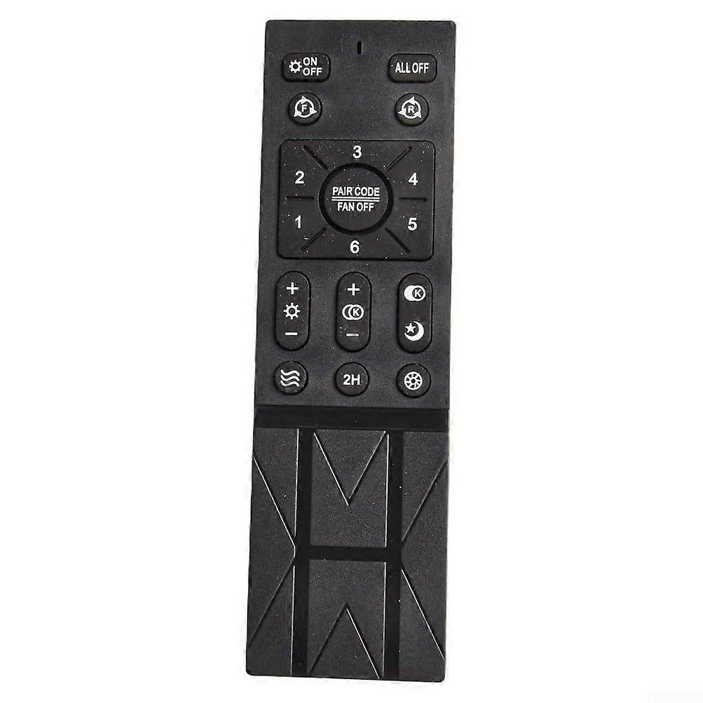 Black Replacement Remote for Ceiling Fan with Lights, 6 Speed DC Motor, Quiet Bedroom Airflow