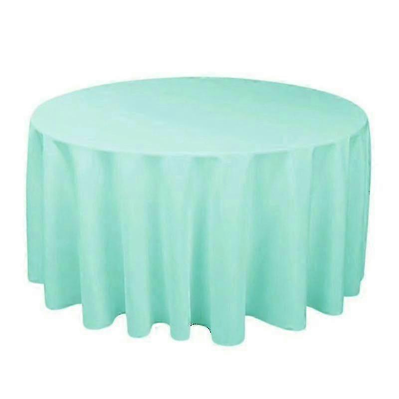 Round Tablecloth for Wedding Decor, Polyester in Black and White