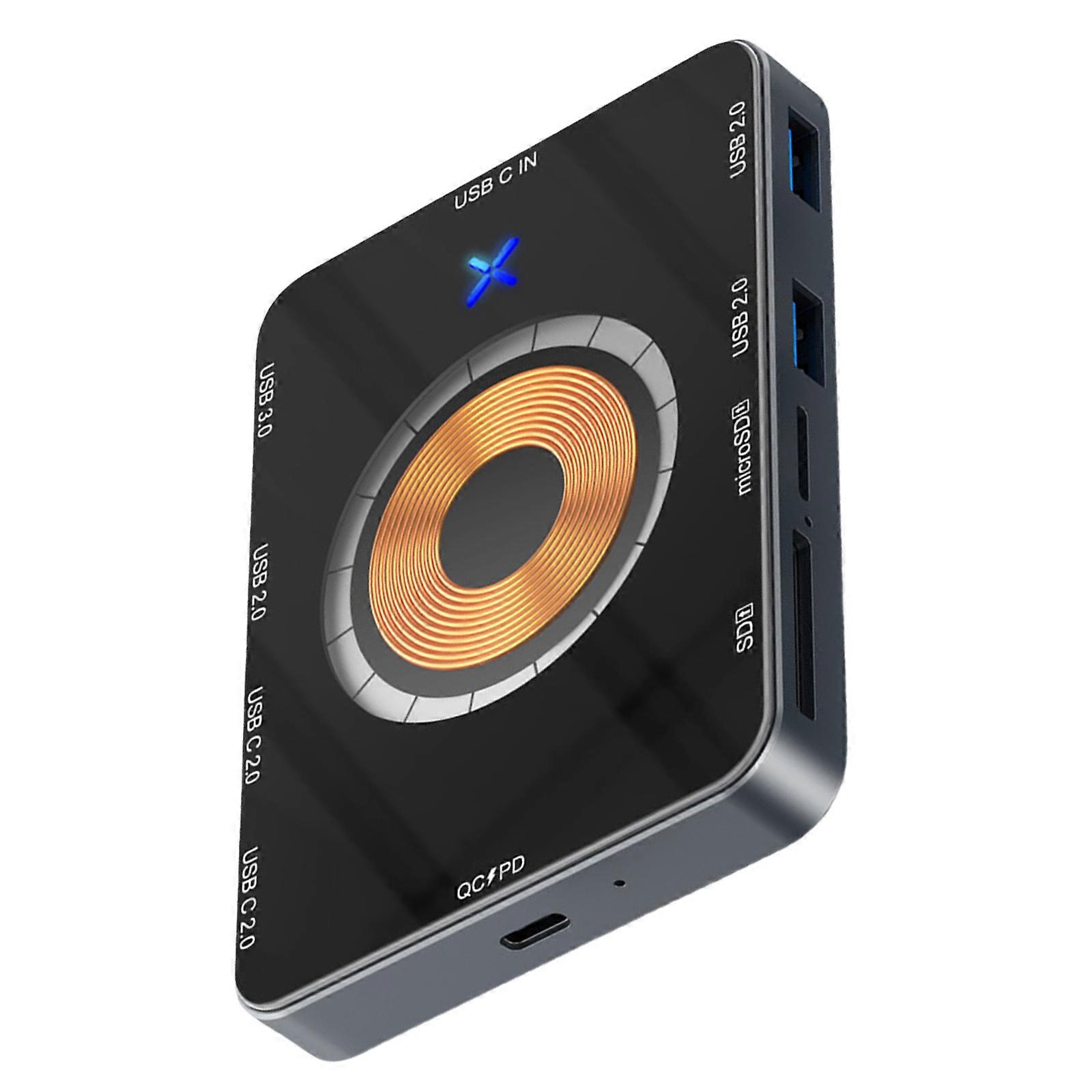 USB C Hubs with 15W Wireless Charging and HDMIcompatible SDTF Card Reader for Efficient Data Transfer and Display Multicolor