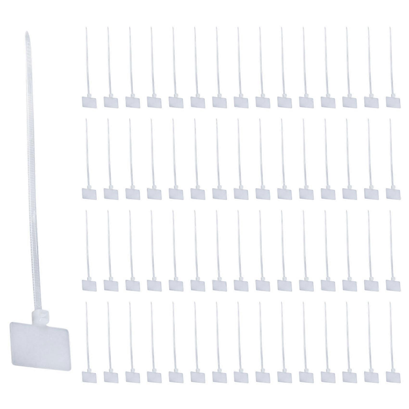 500Pcs Nylon Cable Tie Label Self-Locking Network Zipper Trim Wrap Ring Line Label