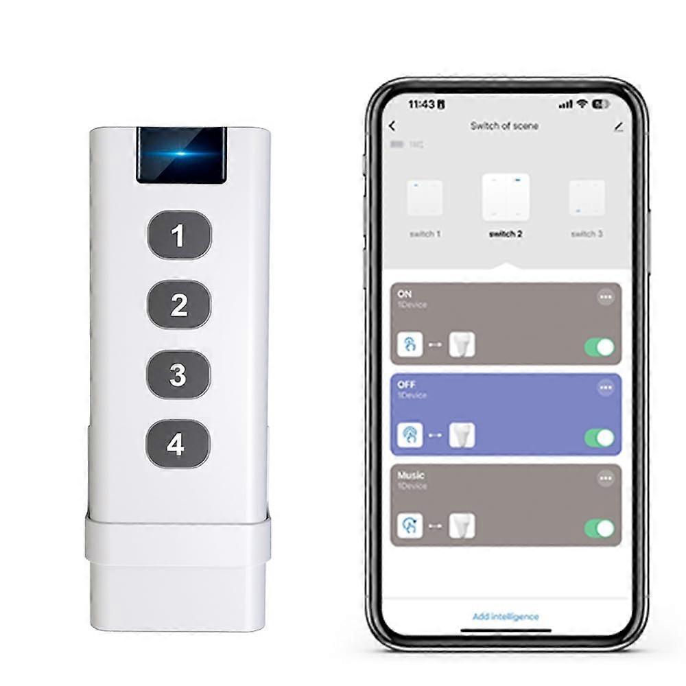 ZigBee Scene Remote Control with Triple Buttons Compatible with Tuya ZigBee Smart Switch for Smart Life and Alexa