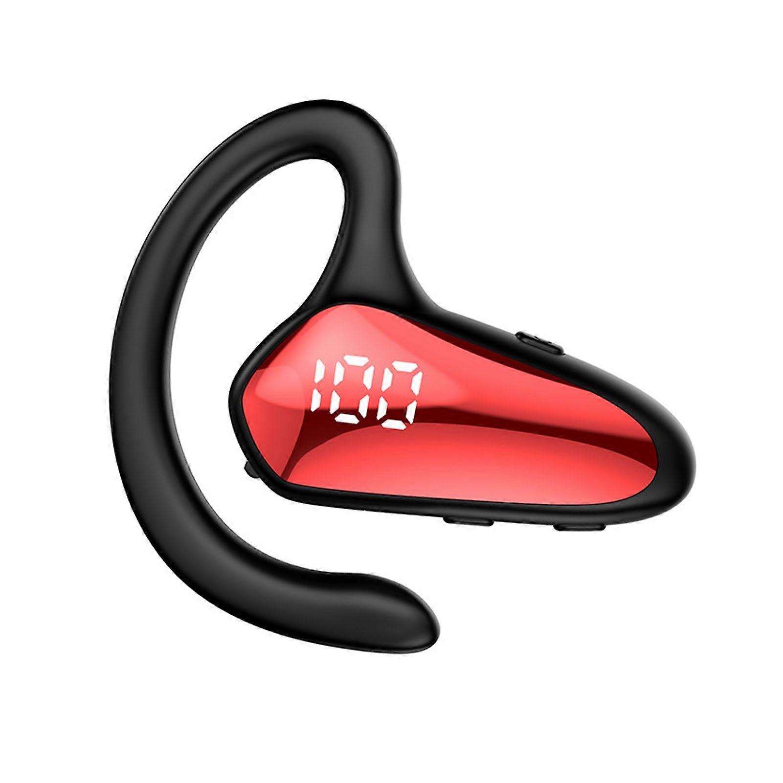 Wireless Bluetooths Earpiece Noise Canceling Earpiece Red Compatible With Android And iOS Tablets Fast Charging