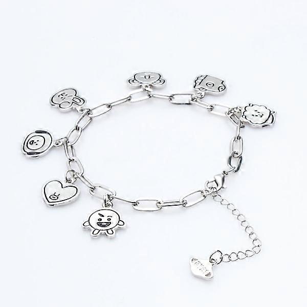 KPOP BTS Bracelet BT21 Korean Version Cartoon Alloy A