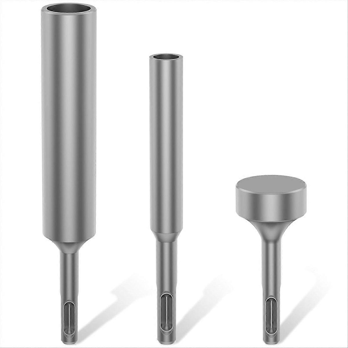 3PCS SDS Plus Ground Rod Driver SDS Plus Ground Rod Bits Driver Socket One-Piece Design for Commerci