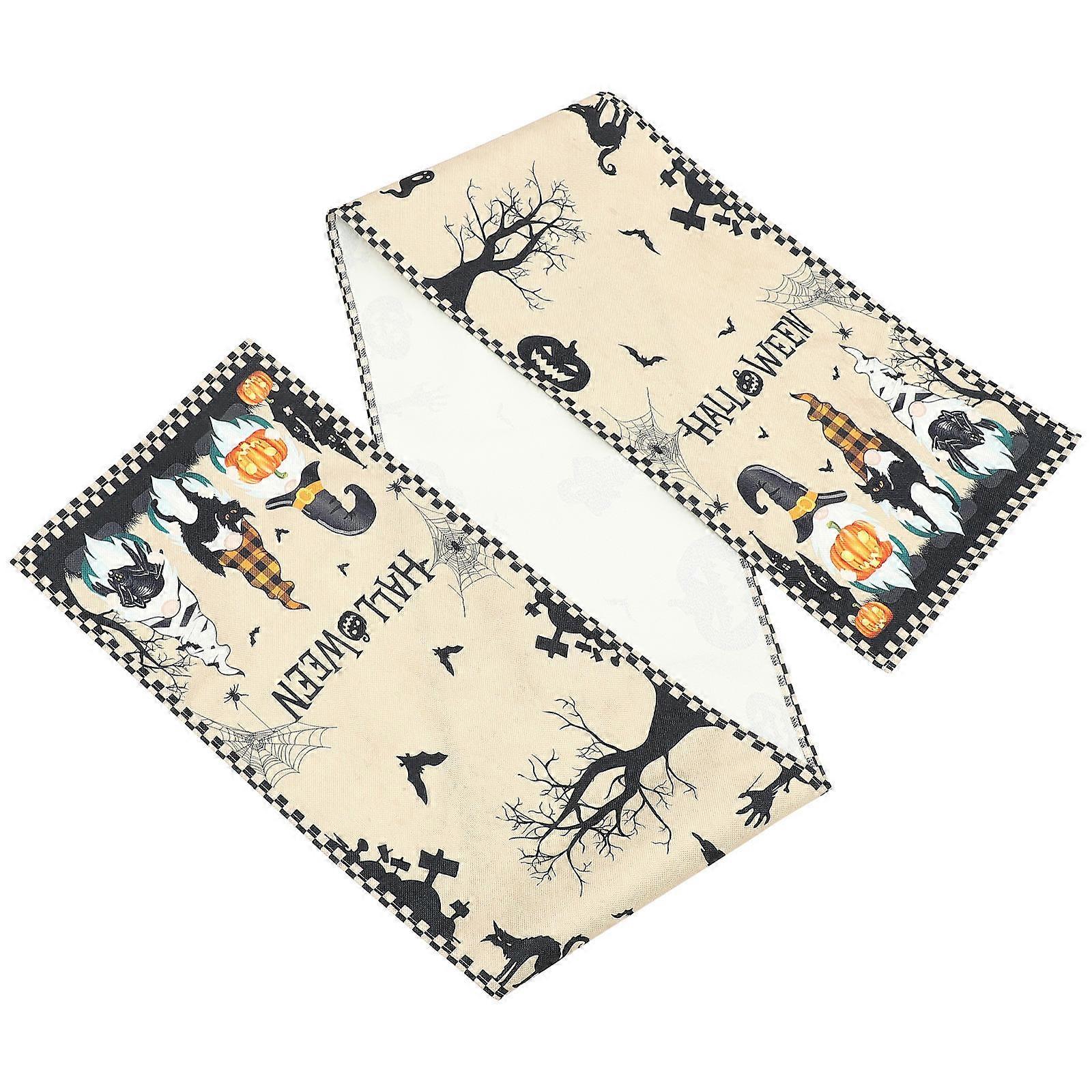 Assorted Color Halloween Table Decor 2Pcs Rectangular Table Runner for Dining Room with Dirt Resistant and Easy to Clean Features