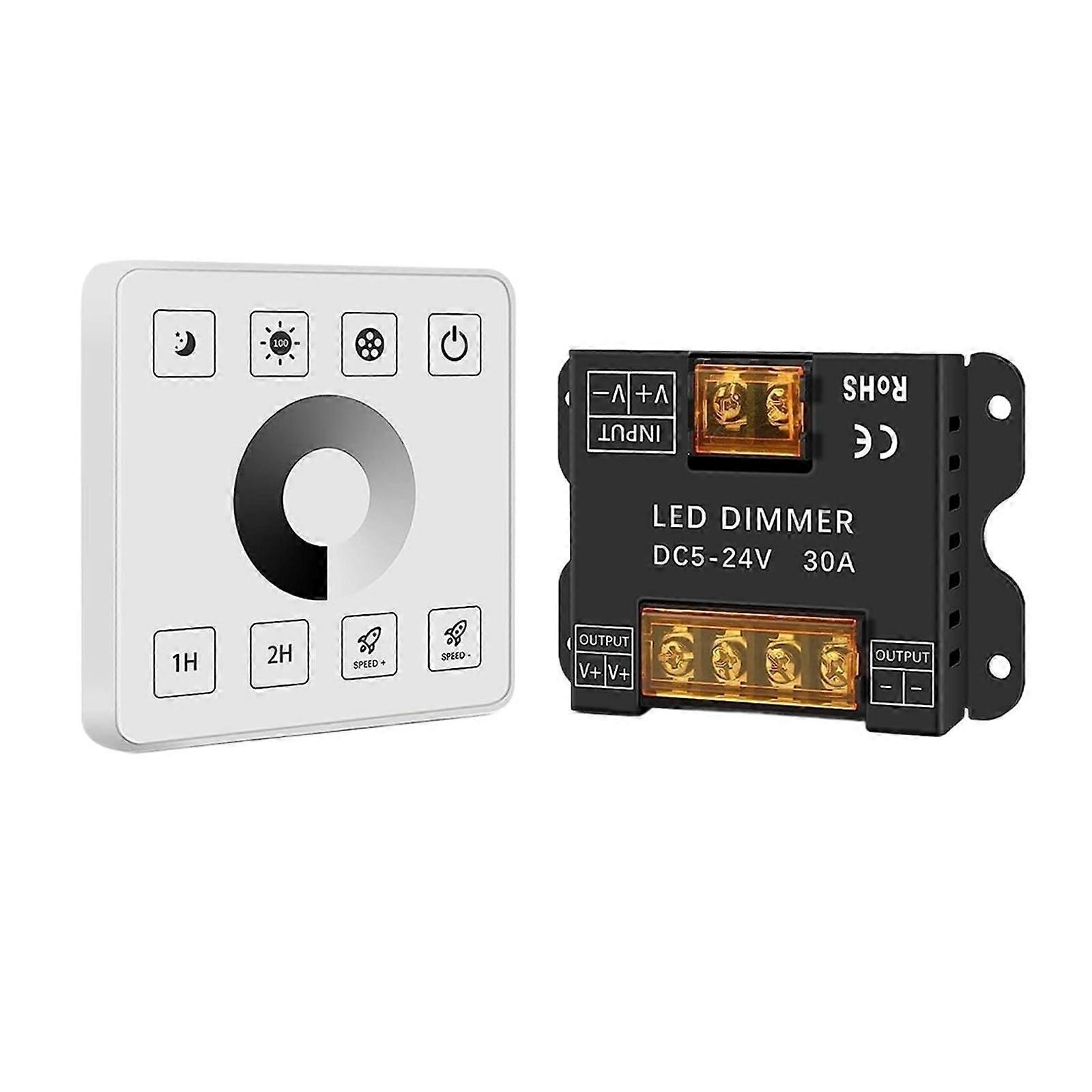 LED Dimmer Switch DC 12V 24V Touch Panel Single Channel 30A LED Light Controller