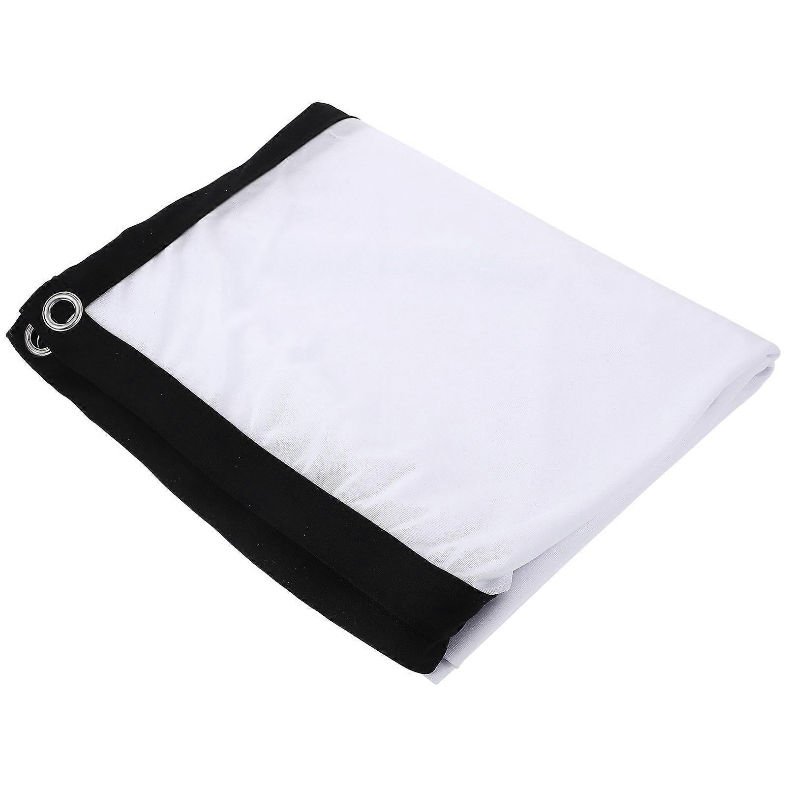 Folding Projection Screen Portable White Polyester for Home 5Pcs