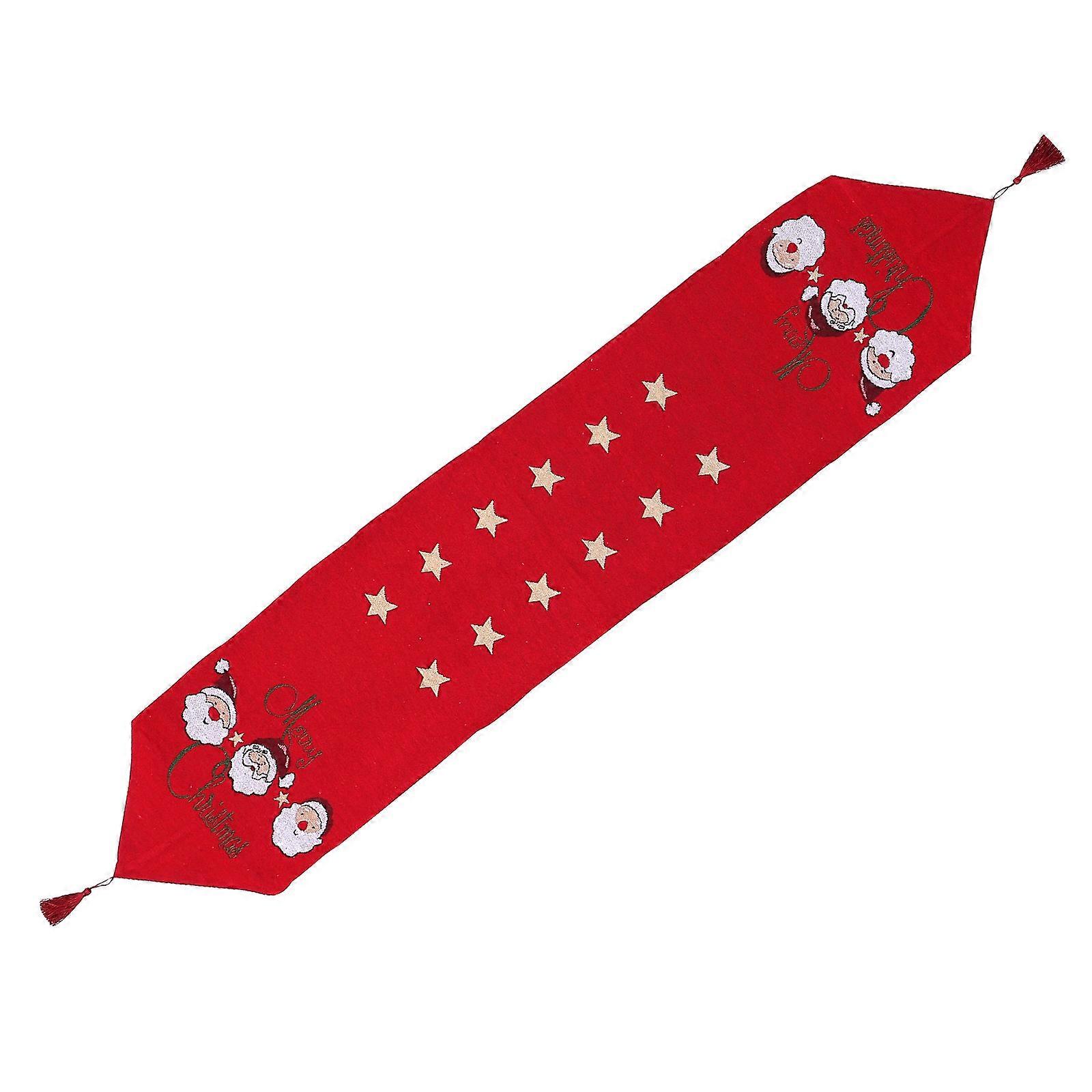 Tabletop Ornament Xmas Table Runner for Decoration 2Pcs Red Table Decor