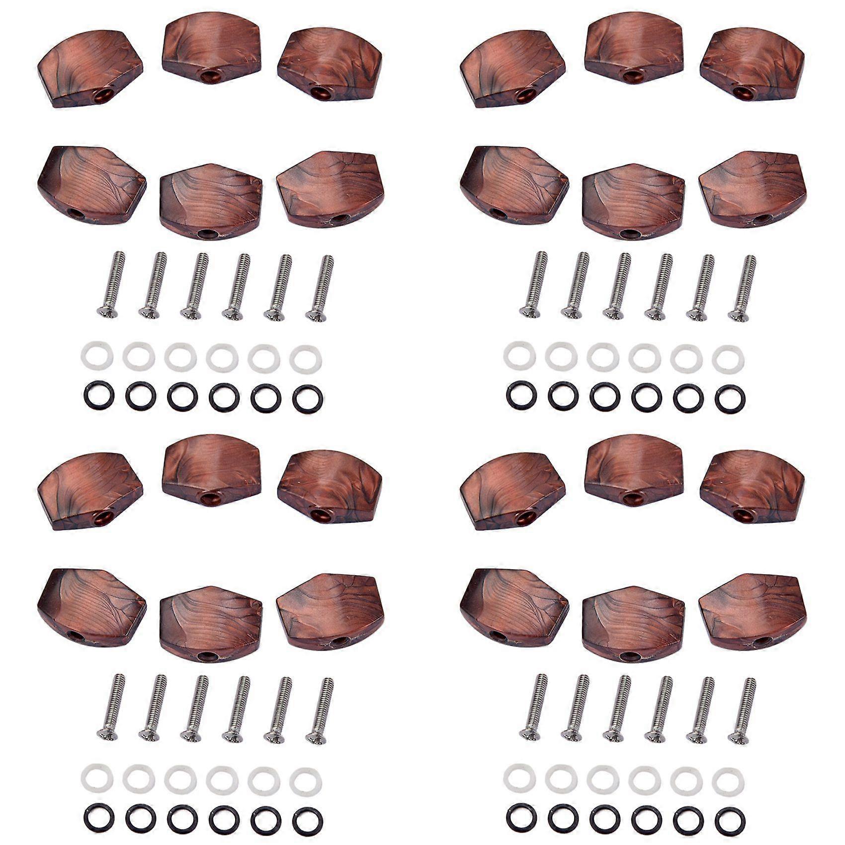 24 Pcs/Set Guitar Tuning Peg Buttons, Tuning Pegs Knobs Machine Heads Buttons for Guitar